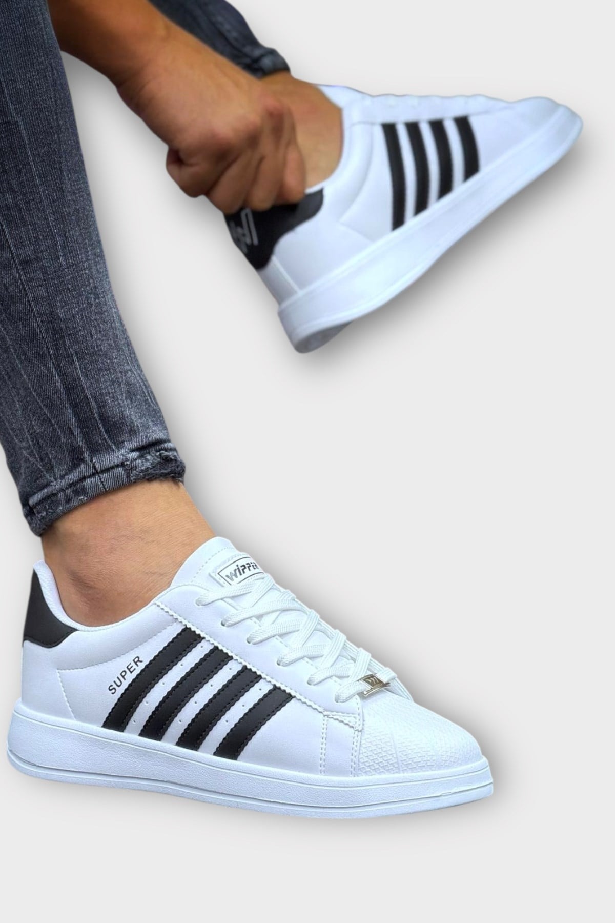 Unisex Rahat Spor Ayakkabı BEYAZ SİYAH