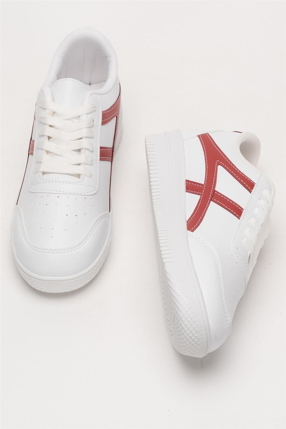 Unisex Sneaker Ayakkabı BEYAZ - KIRMIZI