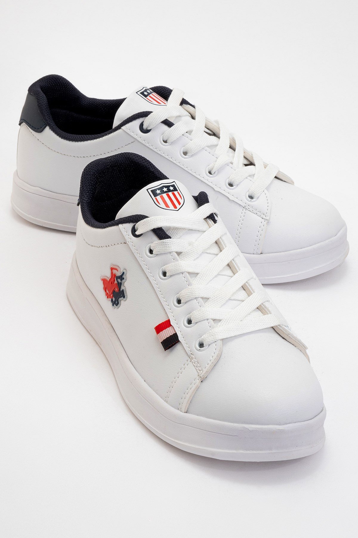 Unisex Sneaker Spor Ayakkabı BEYAZ-LACİVERT