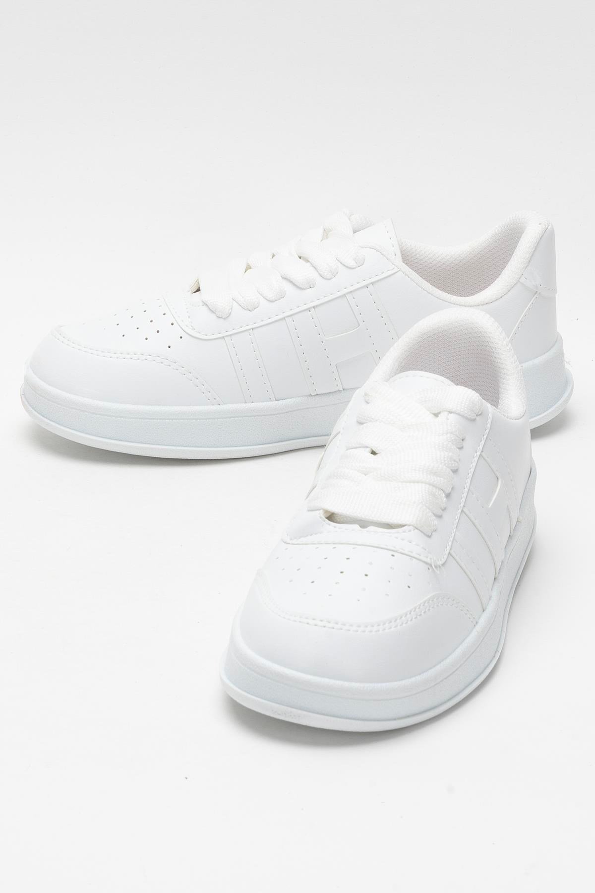 Unisex Spor Sneaker Ayakkabı BEYAZ