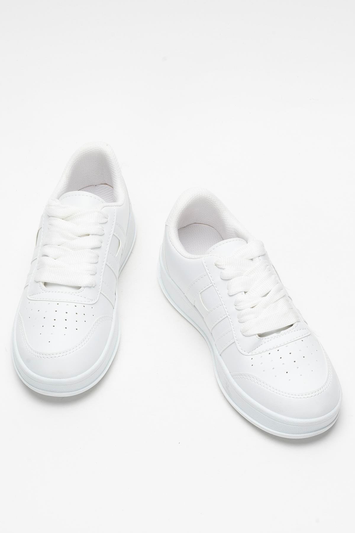 Unisex Spor Sneaker Ayakkabı BEYAZ
