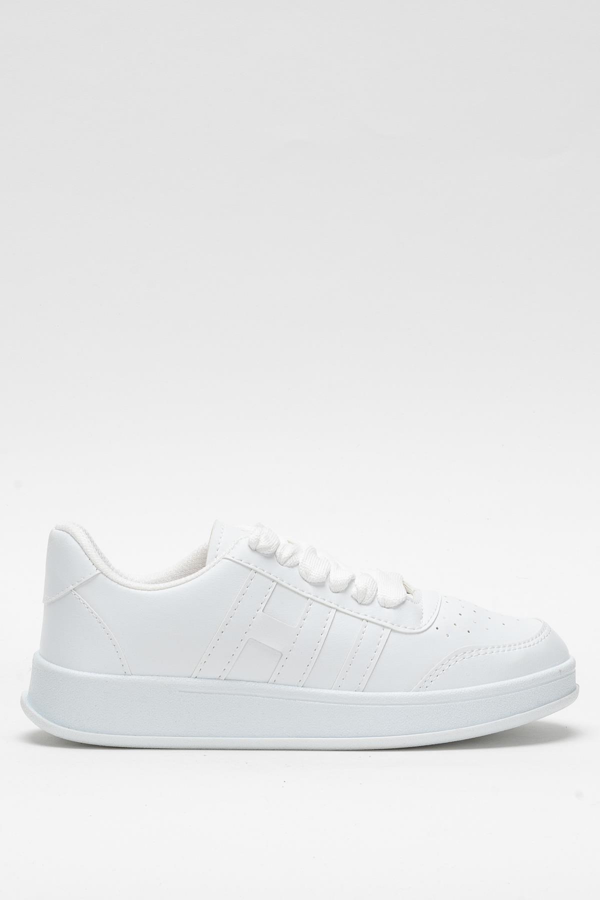 Unisex Spor Sneaker Ayakkabı BEYAZ