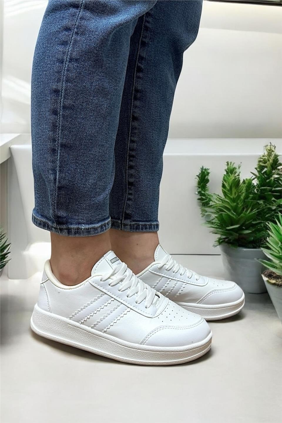 Unisex Spor Sneaker Ayakkabı BEYAZ
