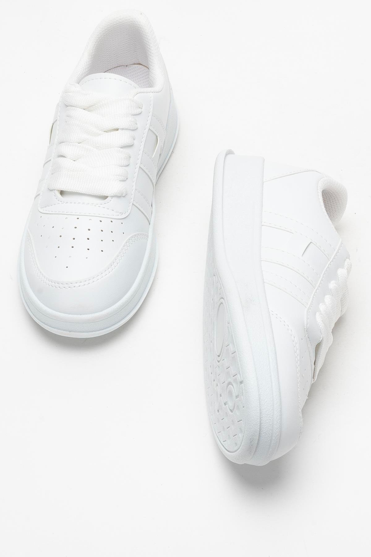 Unisex Spor Sneaker Ayakkabı BEYAZ
