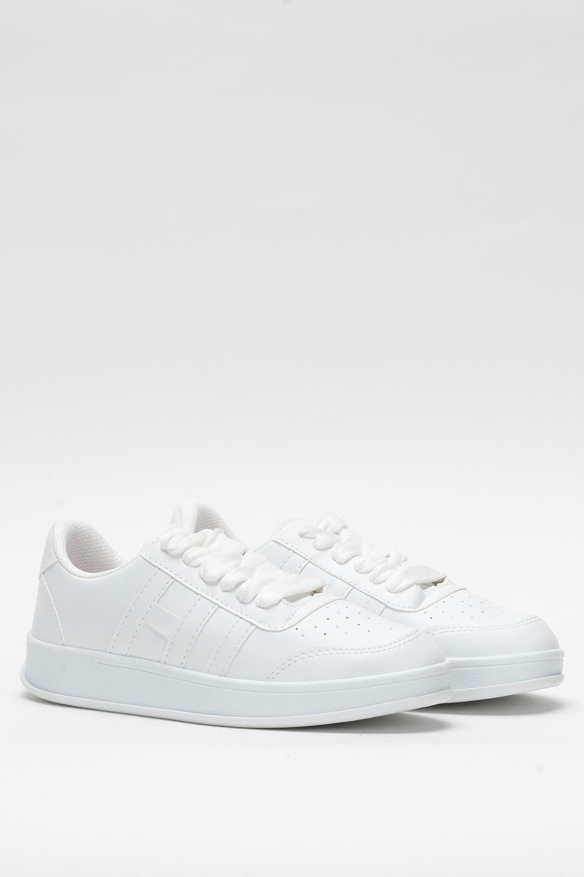 Unisex Spor Sneaker Ayakkabı BEYAZ