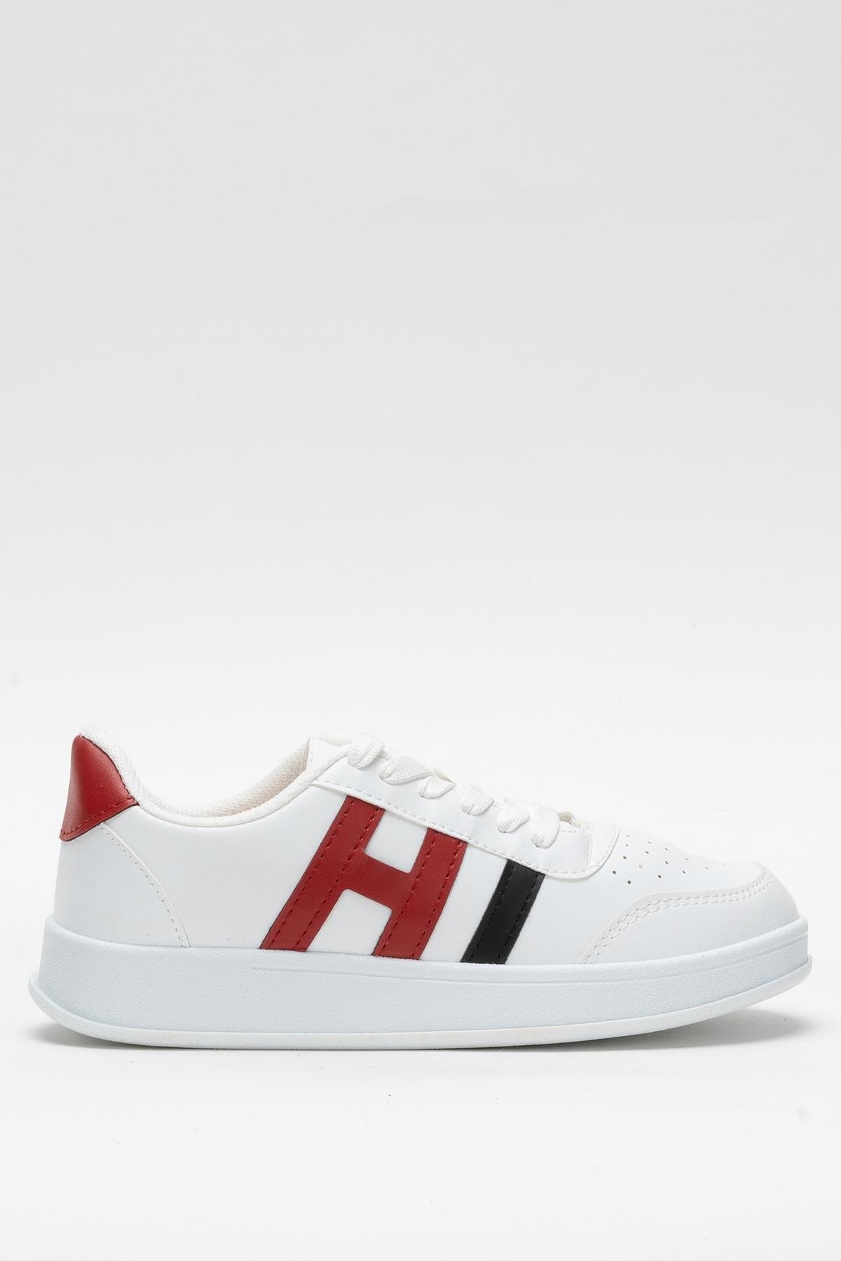 Unisex Spor Sneaker Ayakkabı BEYAZ - KIRMIZI