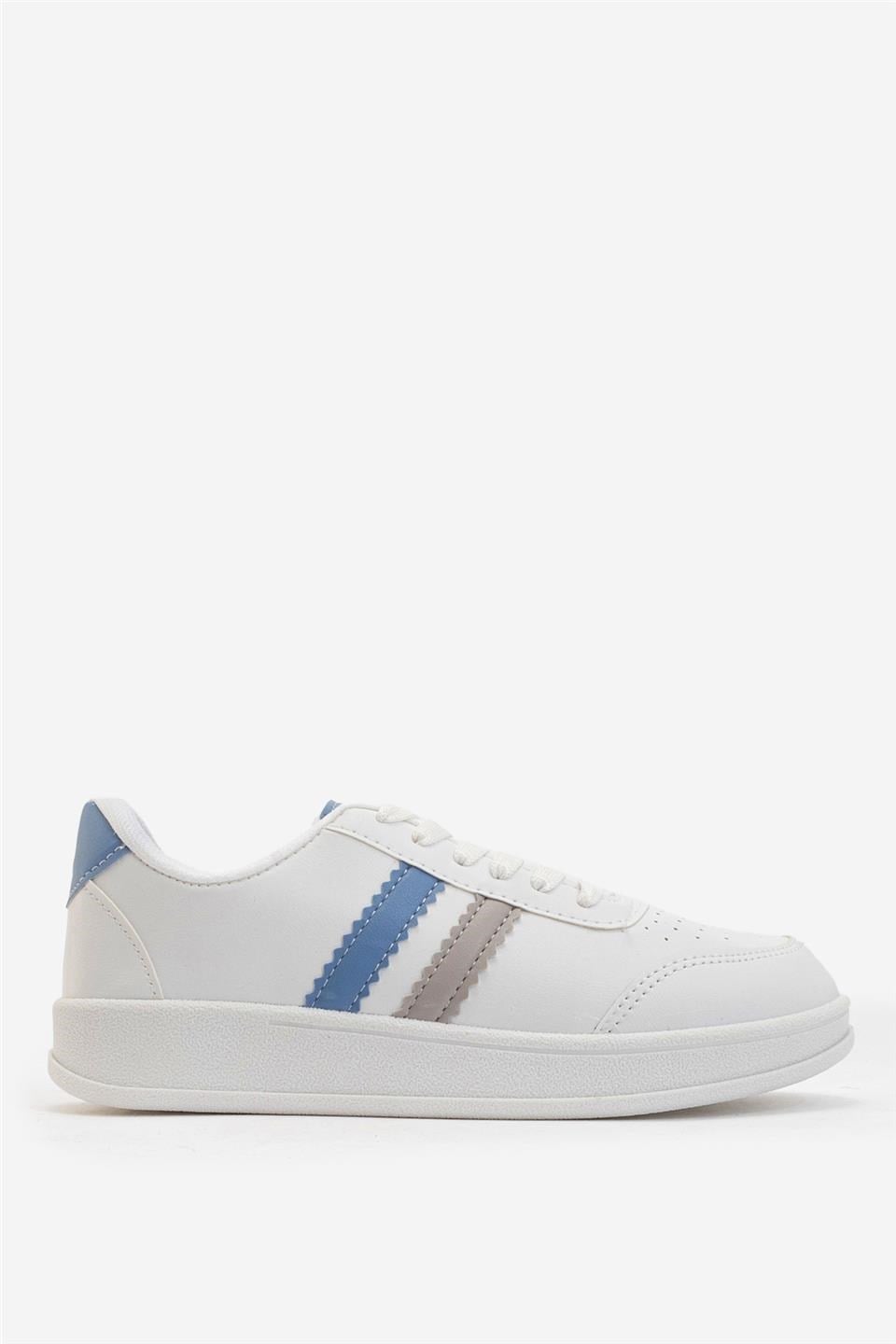 Unisex Spor Sneaker Ayakkabı BEYAZ - MAVİ