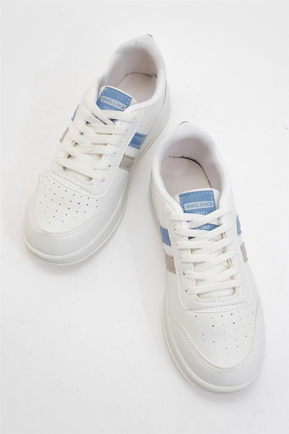 Unisex Spor Sneaker Ayakkabı BEYAZ - MAVİ