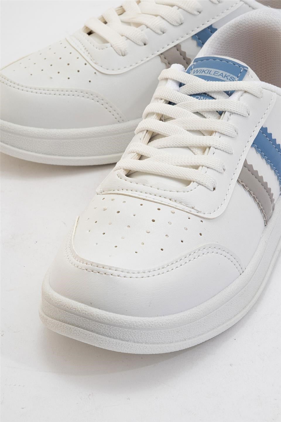 Unisex Spor Sneaker Ayakkabı BEYAZ - MAVİ