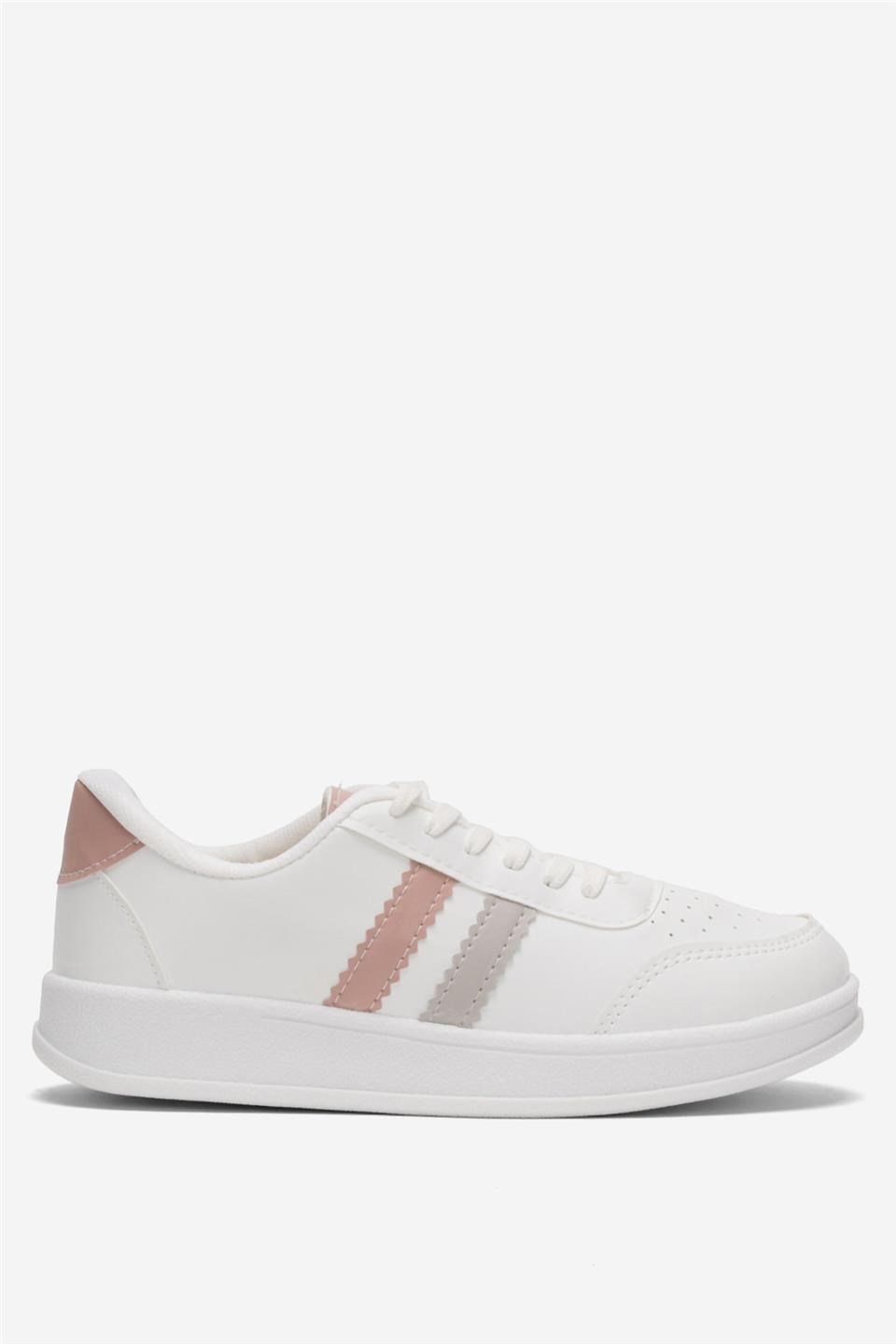 Unisex Spor Sneaker Ayakkabı BEYAZ - PEMBE