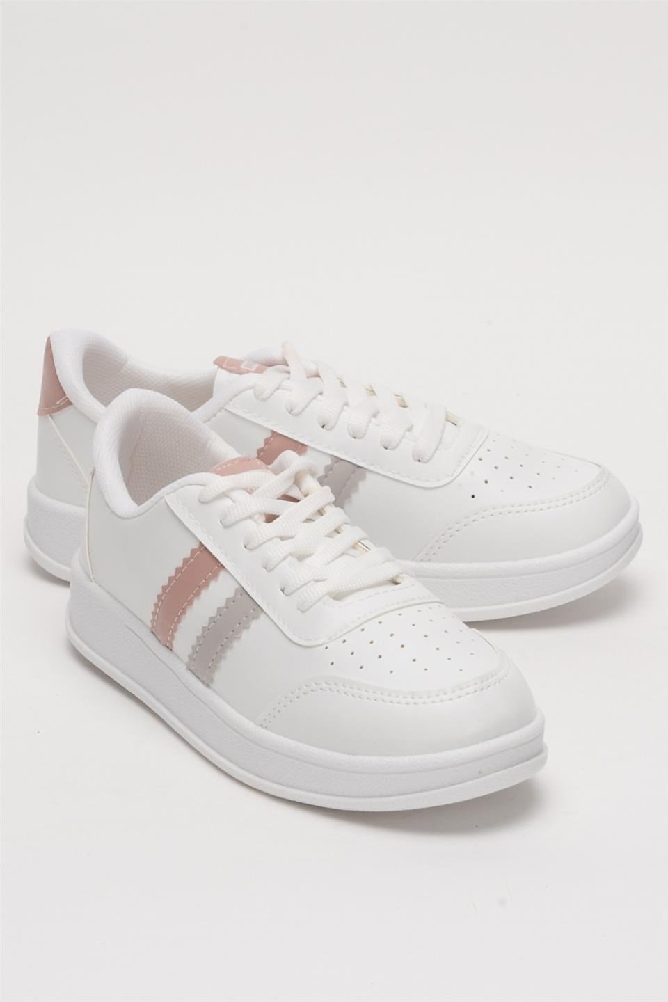 Unisex Spor Sneaker Ayakkabı BEYAZ - PEMBE