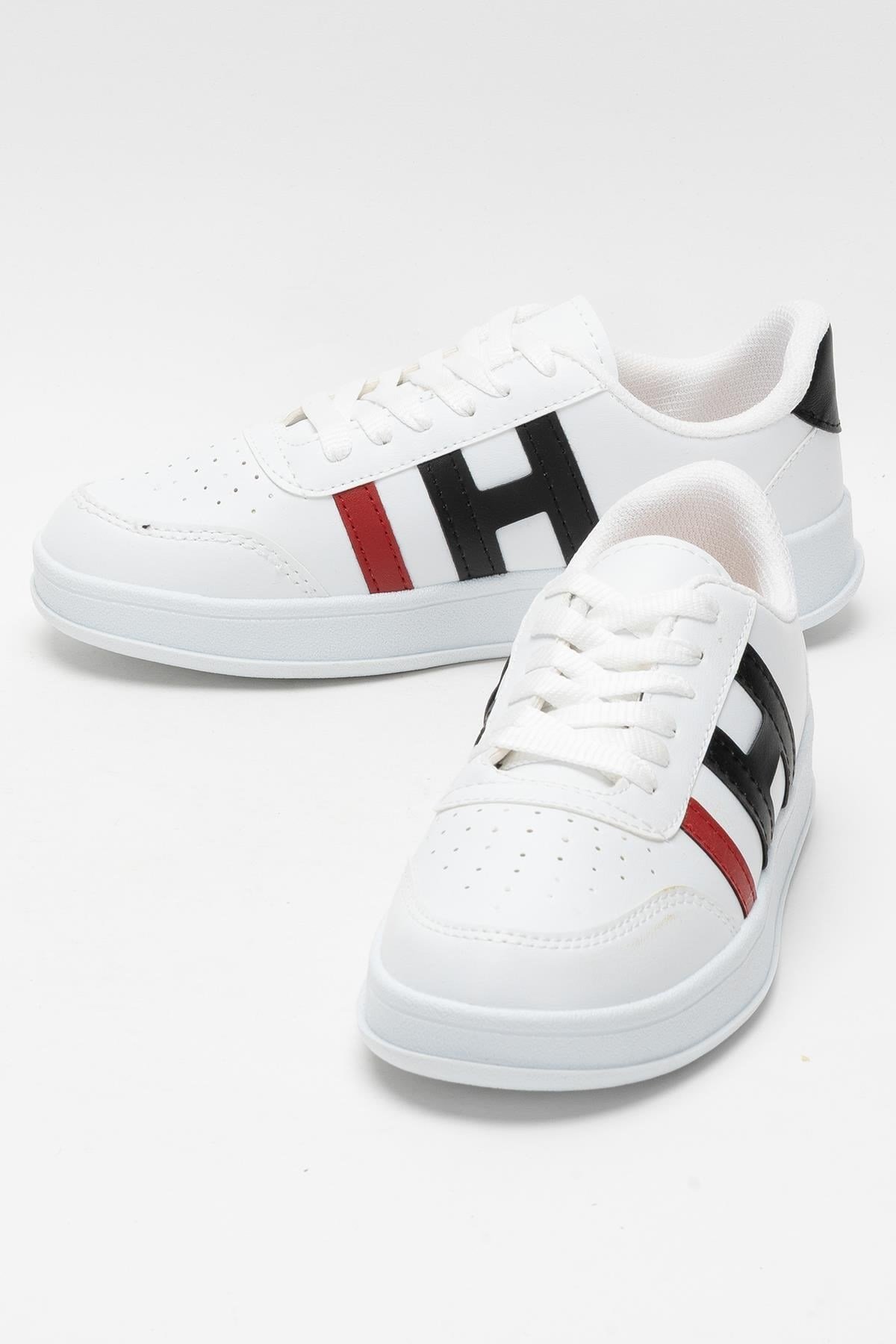 Unisex Spor Sneaker Ayakkabı BEYAZ - SİYAH