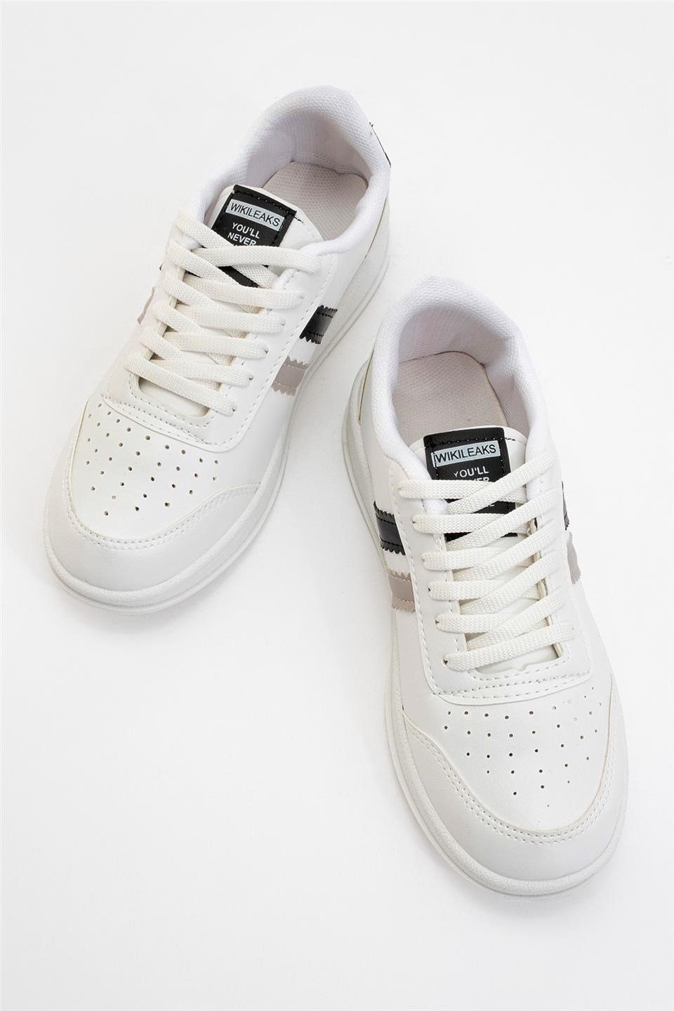 Unisex Spor Sneaker Ayakkabı BEYAZ - SİYAH