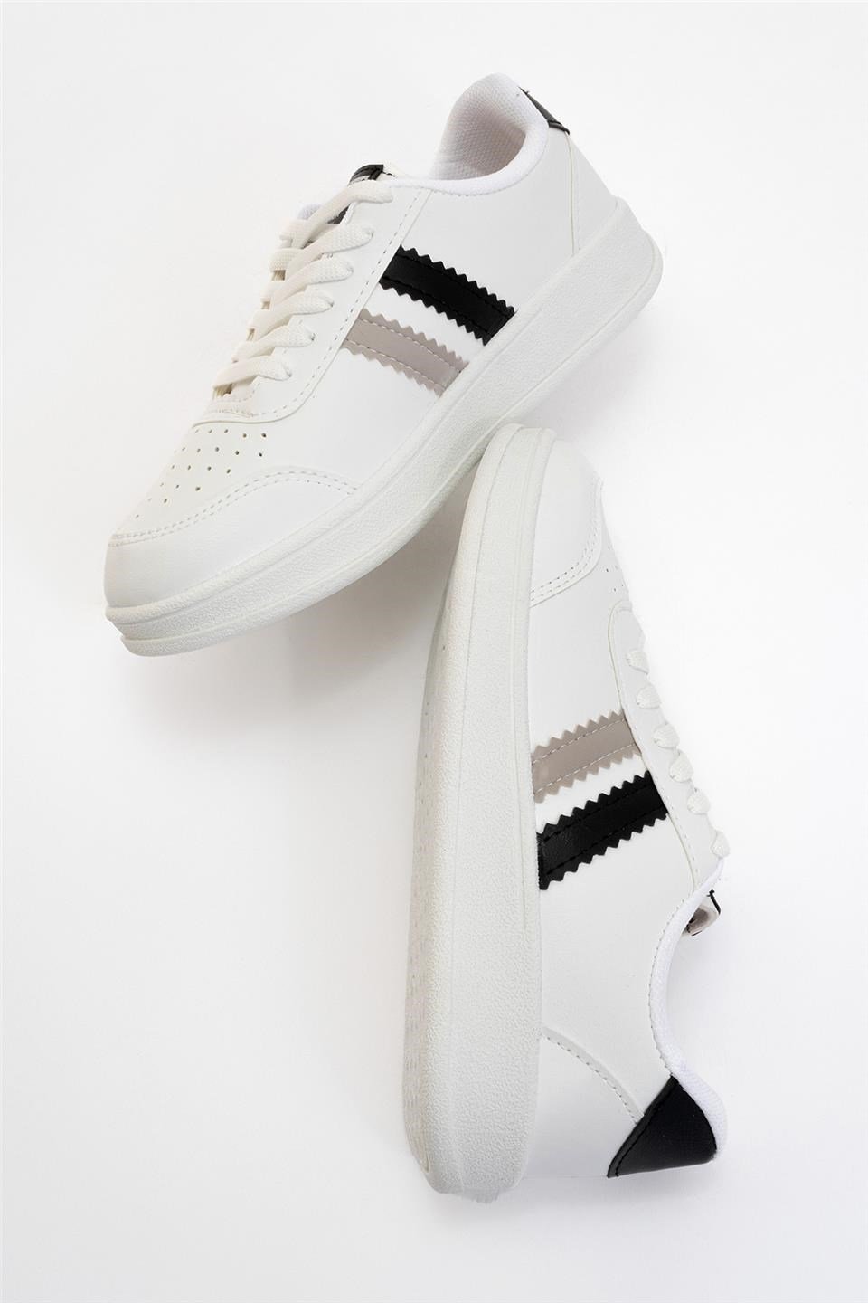 Unisex Spor Sneaker Ayakkabı BEYAZ - SİYAH