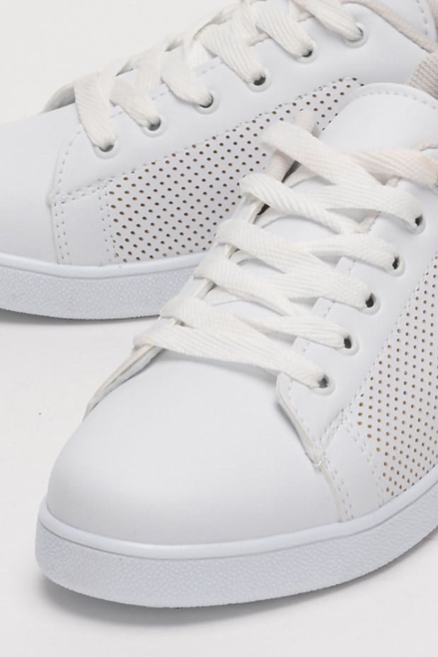 Unisex Spor Sneaker Ayakkabı BEYAZ - SİYAH