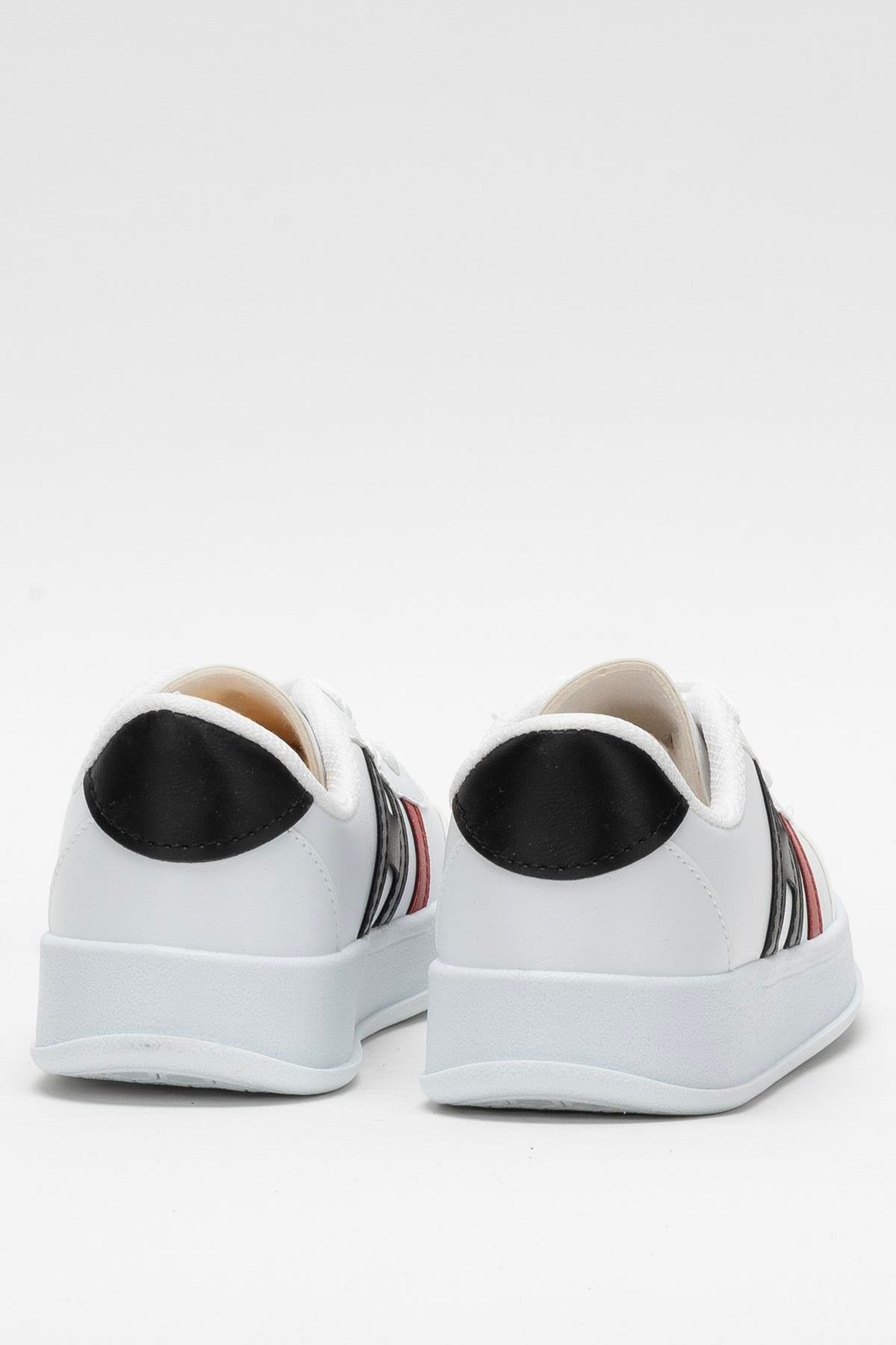 Unisex Spor Sneaker Ayakkabı BEYAZ - SİYAH