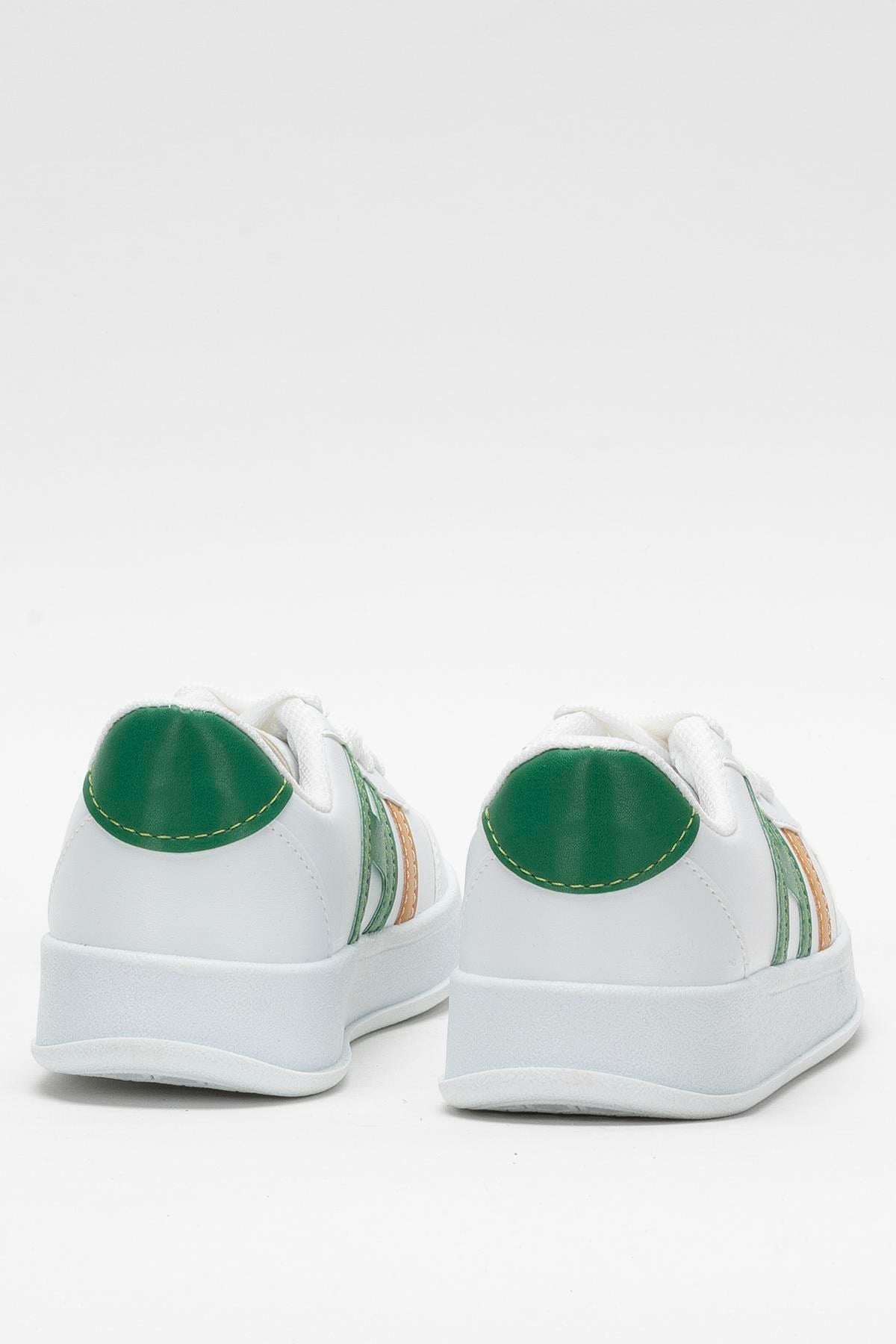 Unisex Spor Sneaker Ayakkabı BEYAZ - YEŞİL
