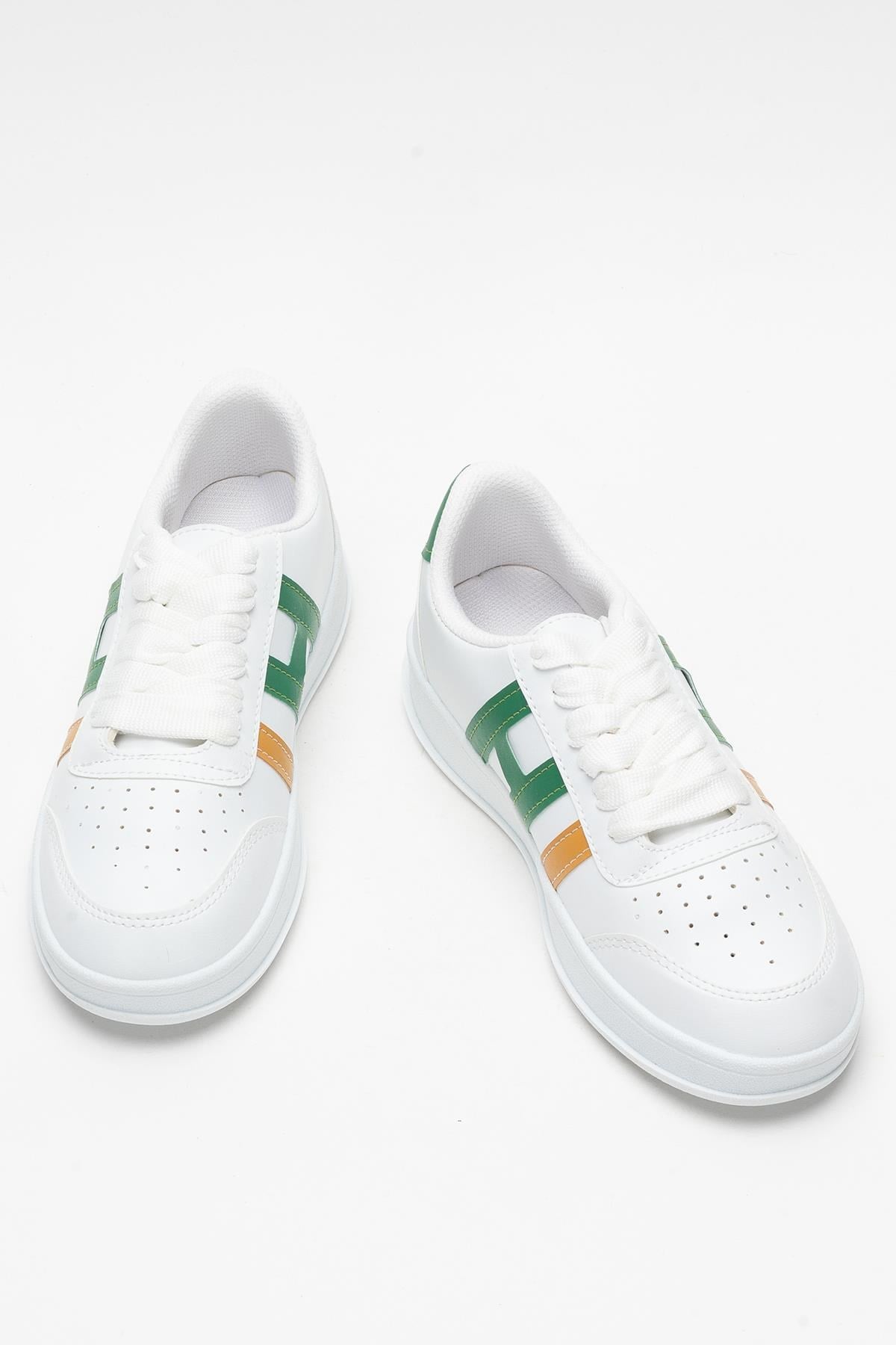 Unisex Spor Sneaker Ayakkabı BEYAZ - YEŞİL