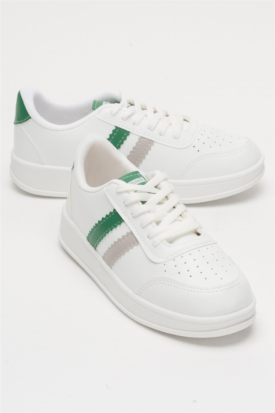 Unisex Spor Sneaker Ayakkabı BEYAZ-YEŞİL