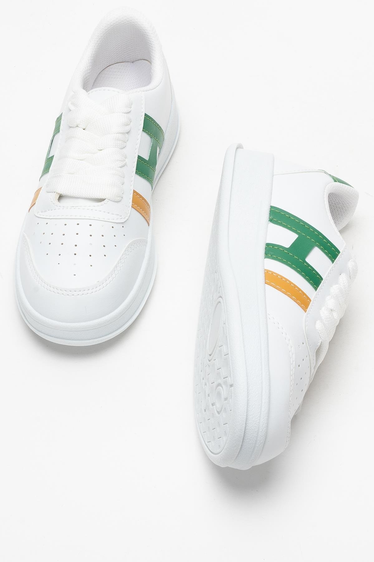 Unisex Spor Sneaker Ayakkabı BEYAZ - YEŞİL
