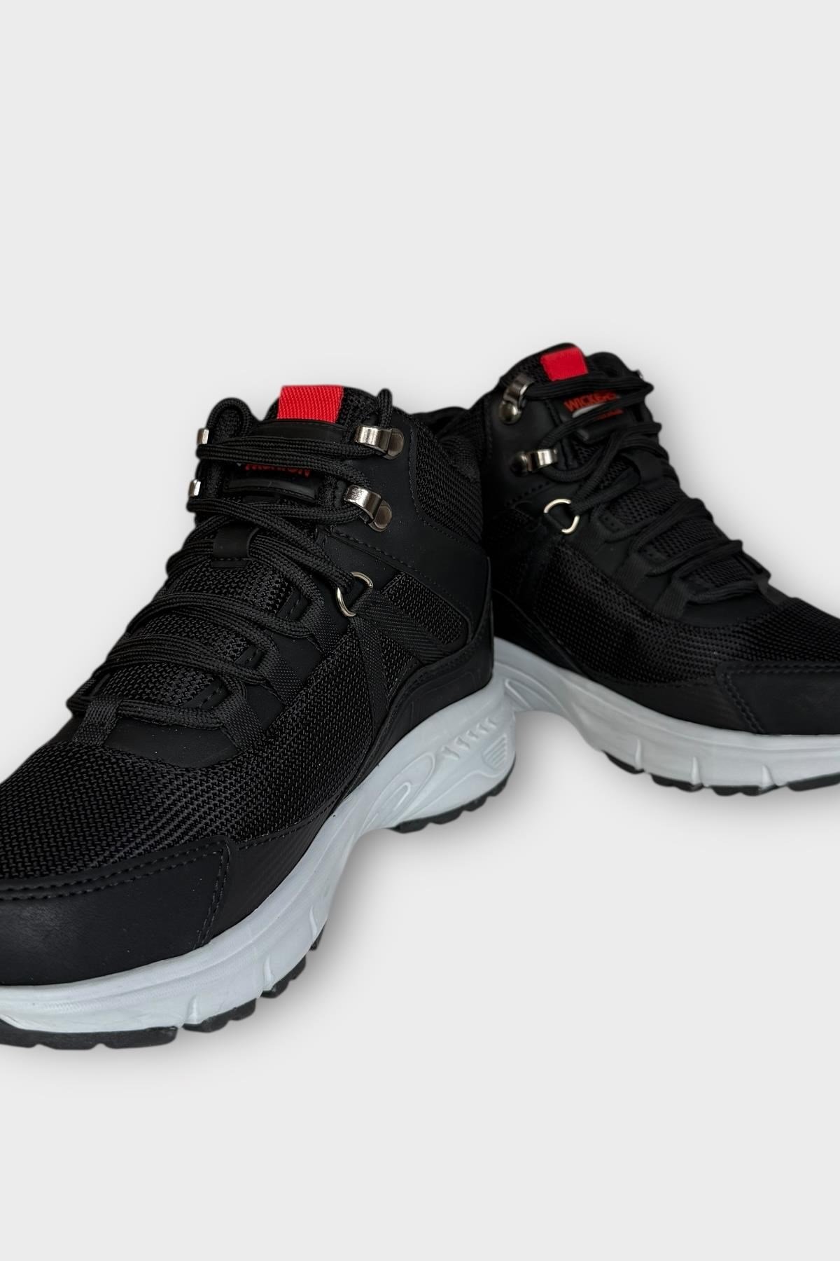 Unisex Su İtici Soğuk Geçirmez Trekking & Outdoor Bot SİYAH - KIRMIZI