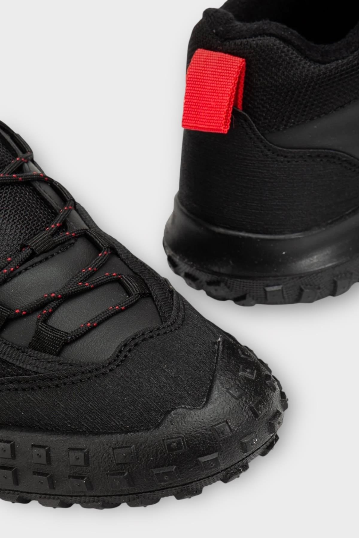 Unisex Su İtici Trekking & Outdoor Bot Ayakkabı SİYAH - KIRMIZI