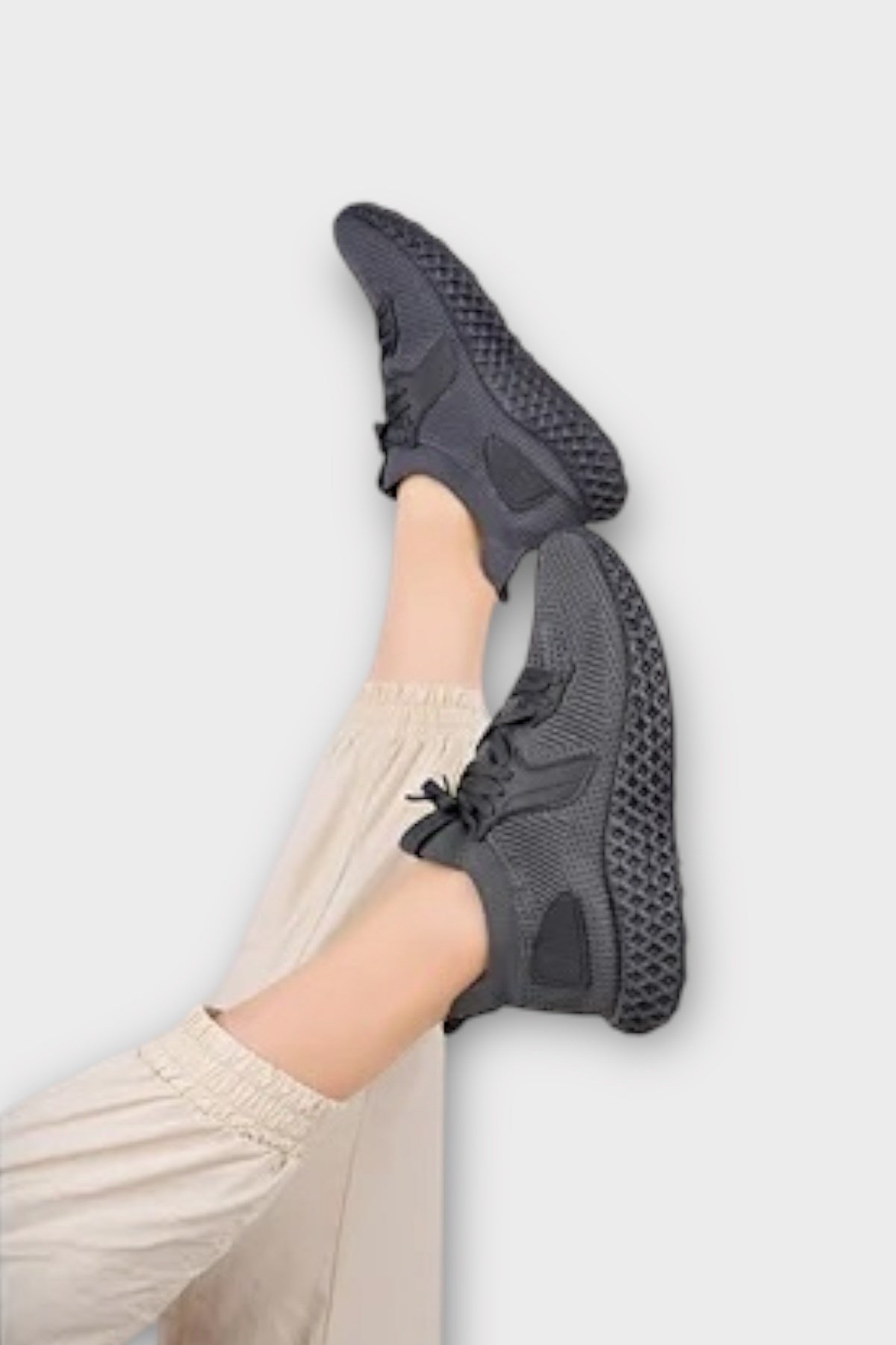 Unisex Triko Örme Sneaker Spor Ayakkabı FÜME