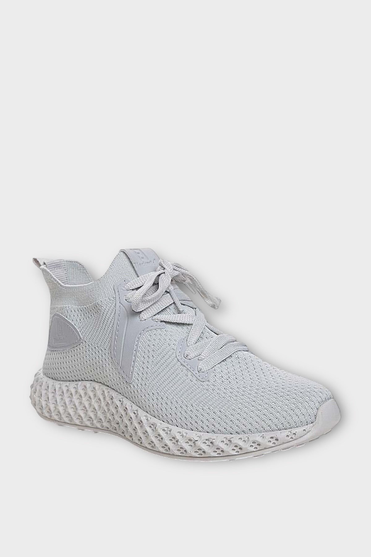 Unisex Triko Örme Sneaker Spor Ayakkabı GRİ