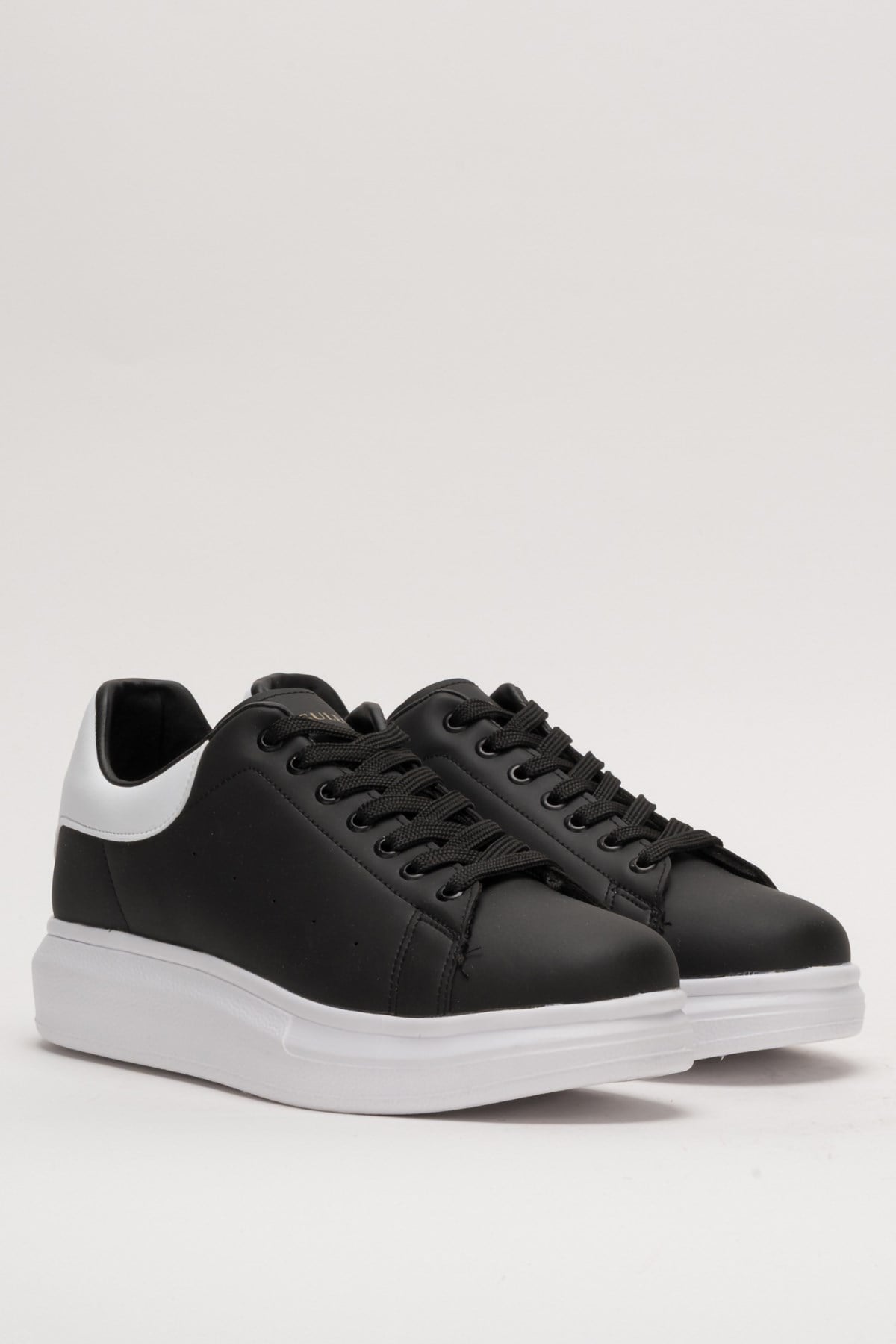 Unisex Yüksek Taban Spor Sneaker Ayakkabı SİYAH-BEYAZ