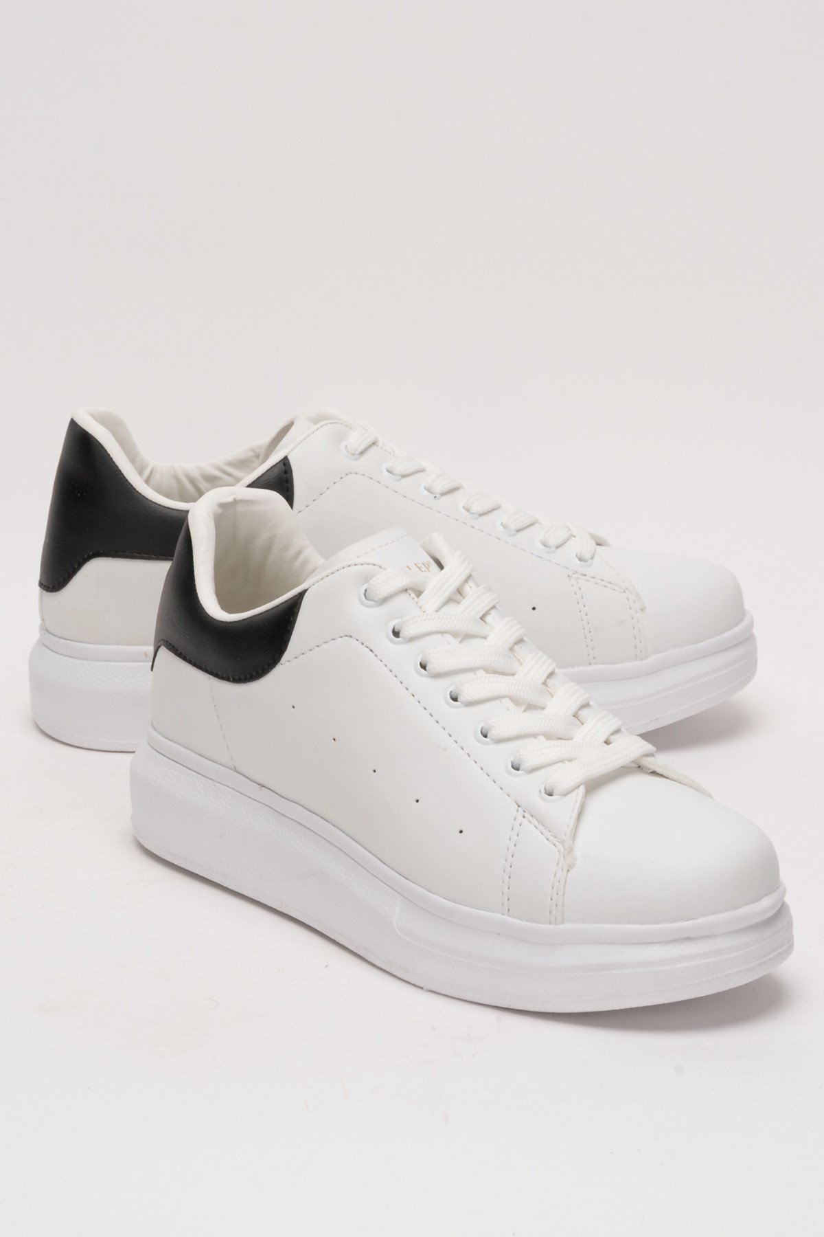 Unisex Yüksek Taban Spor Sneaker Ayakkabı BEYAZ SİYAH