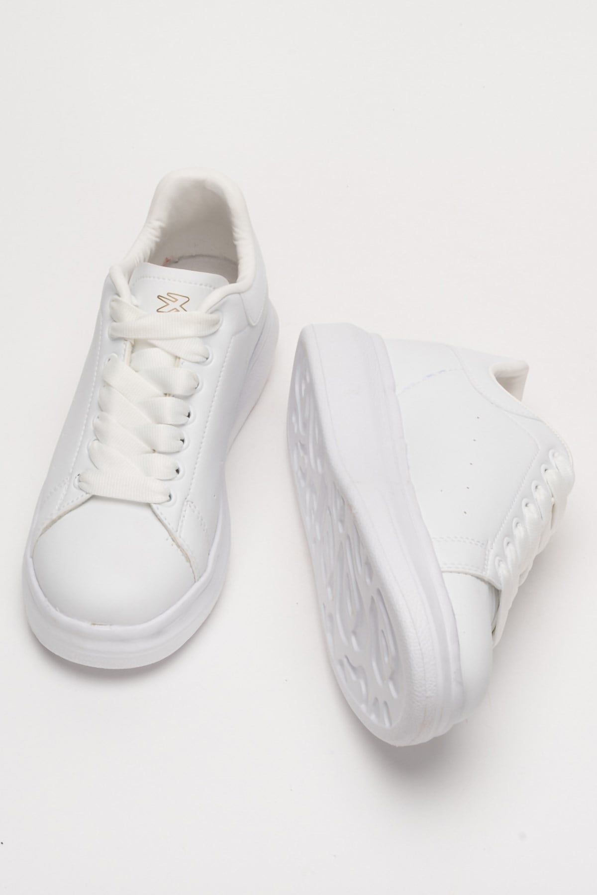 Unisex Yüksek Taban Spor Sneaker Ayakkabı BEYAZ