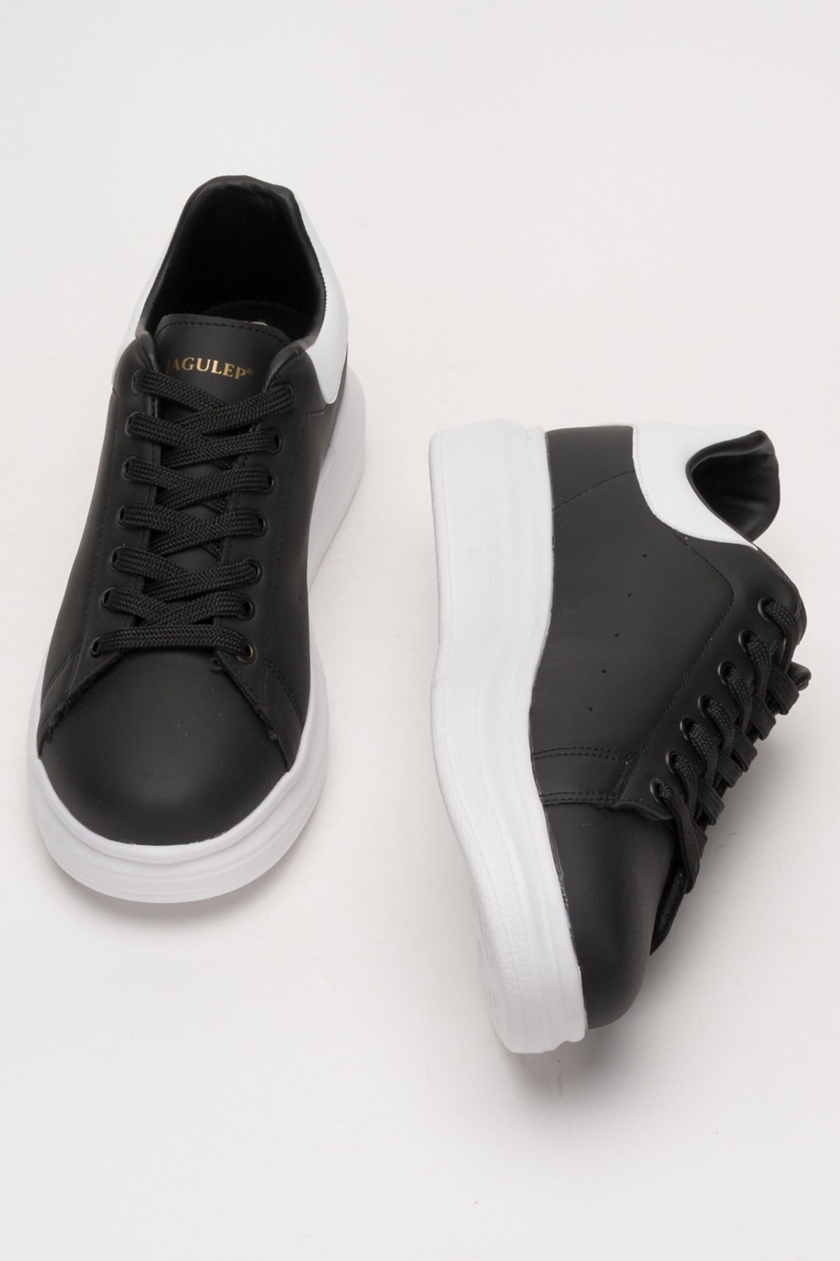 Unisex Yüksek Taban Spor Sneaker Ayakkabı SİYAH-BEYAZ