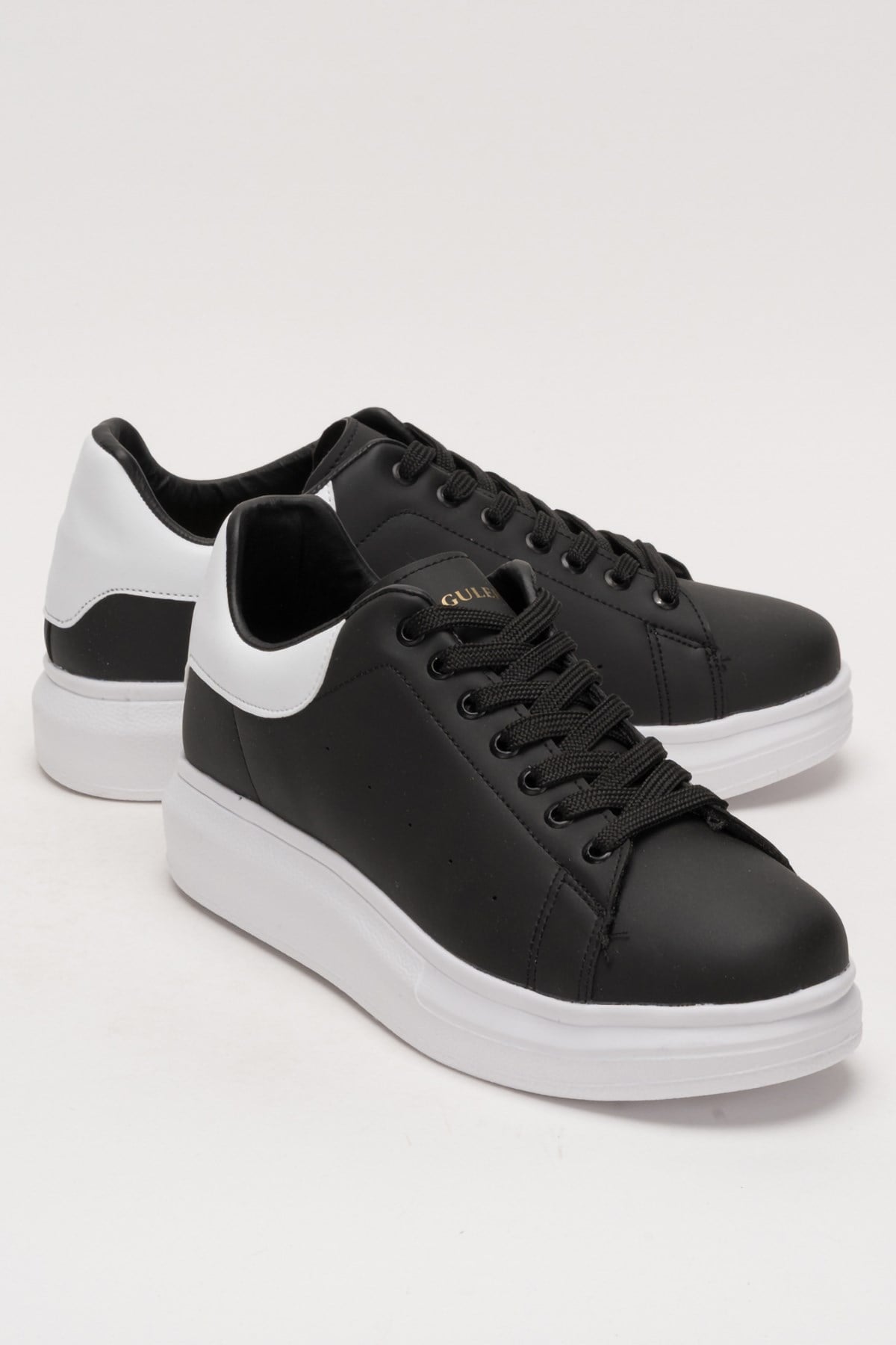 Unisex Yüksek Taban Spor Sneaker Ayakkabı SİYAH-BEYAZ