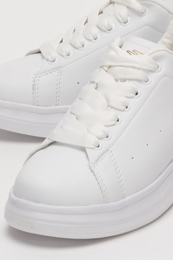 Unisex Yüksek Taban Spor Sneaker Ayakkabı BEYAZ
