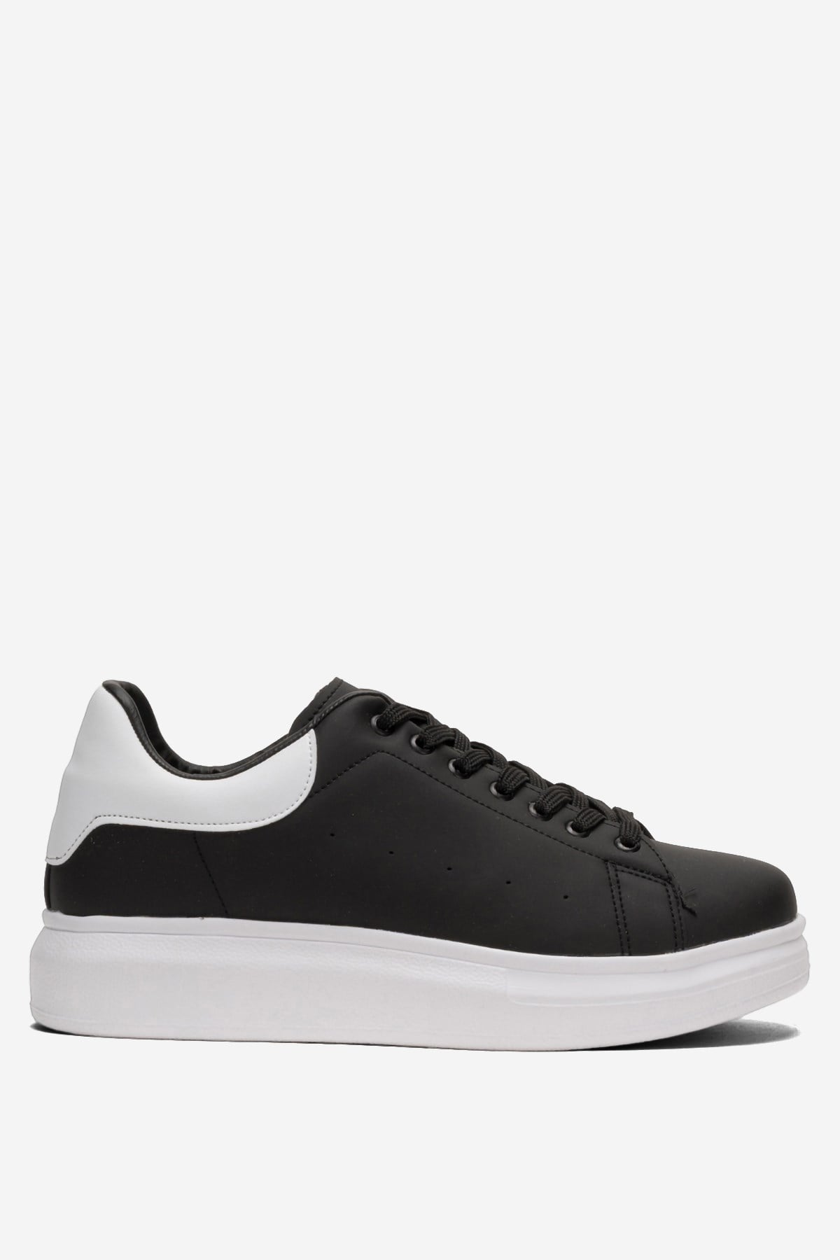 Unisex Yüksek Taban Spor Sneaker Ayakkabı SİYAH-BEYAZ