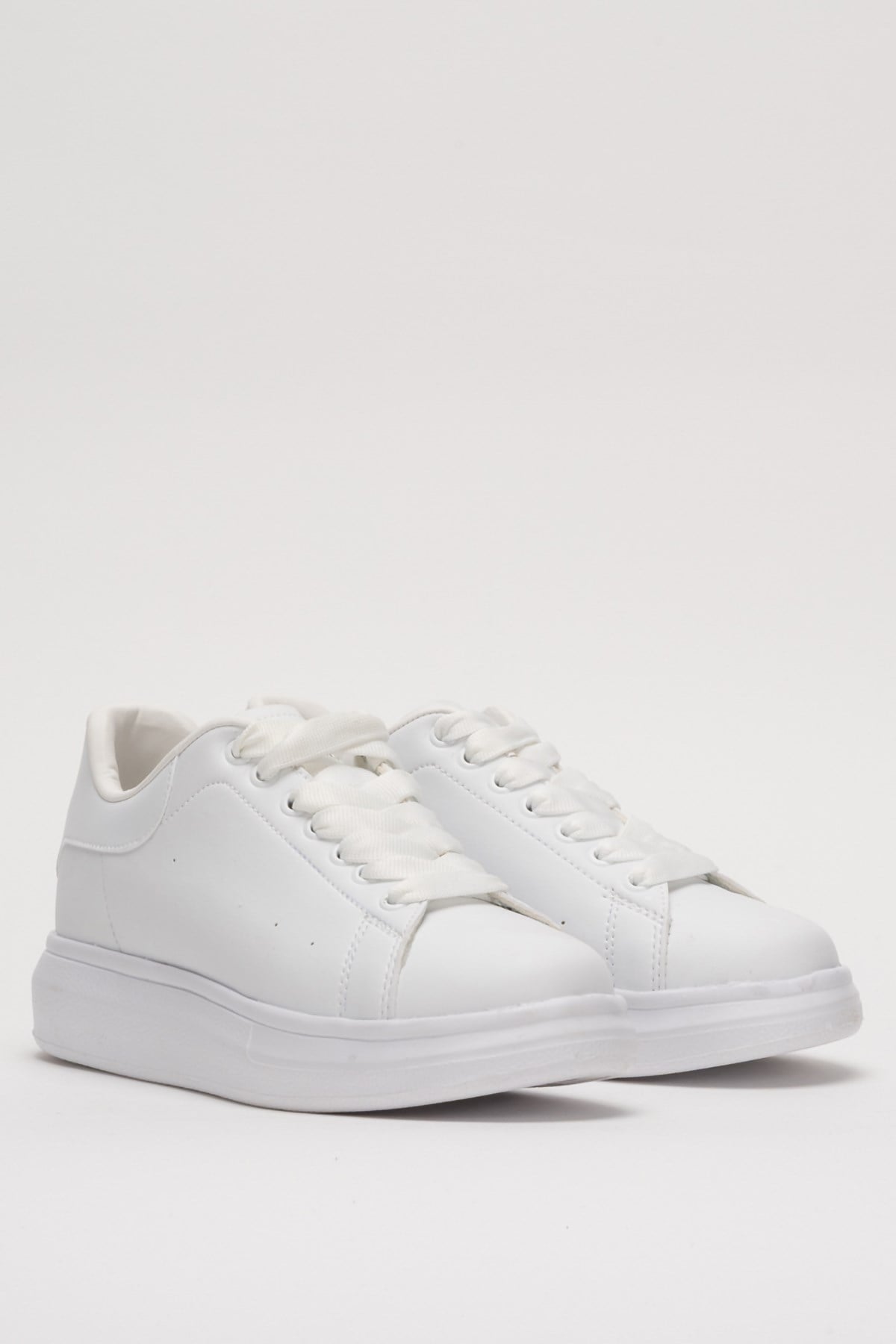 Unisex Yüksek Taban Spor Sneaker Ayakkabı BEYAZ
