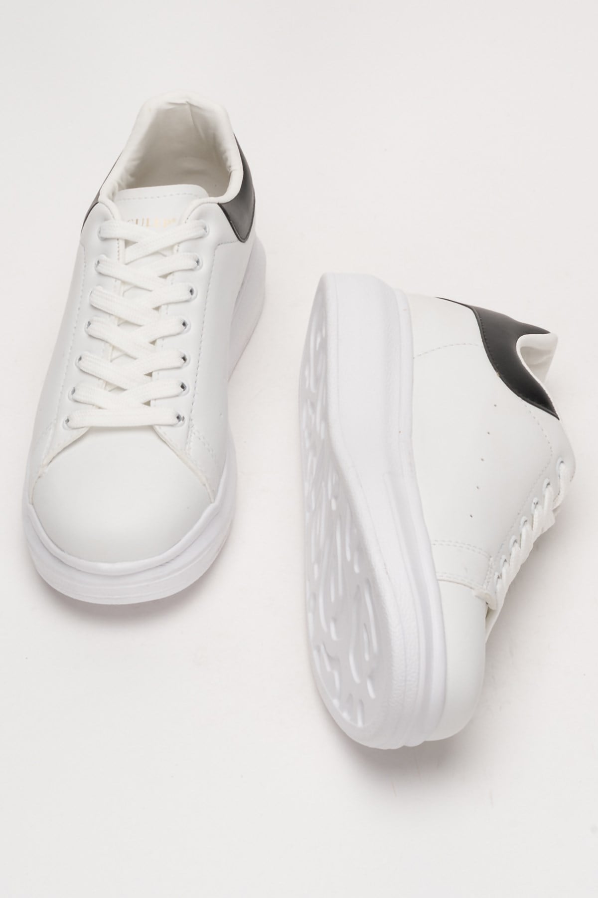Unisex Yüksek Taban Spor Sneaker Ayakkabı BEYAZ SİYAH