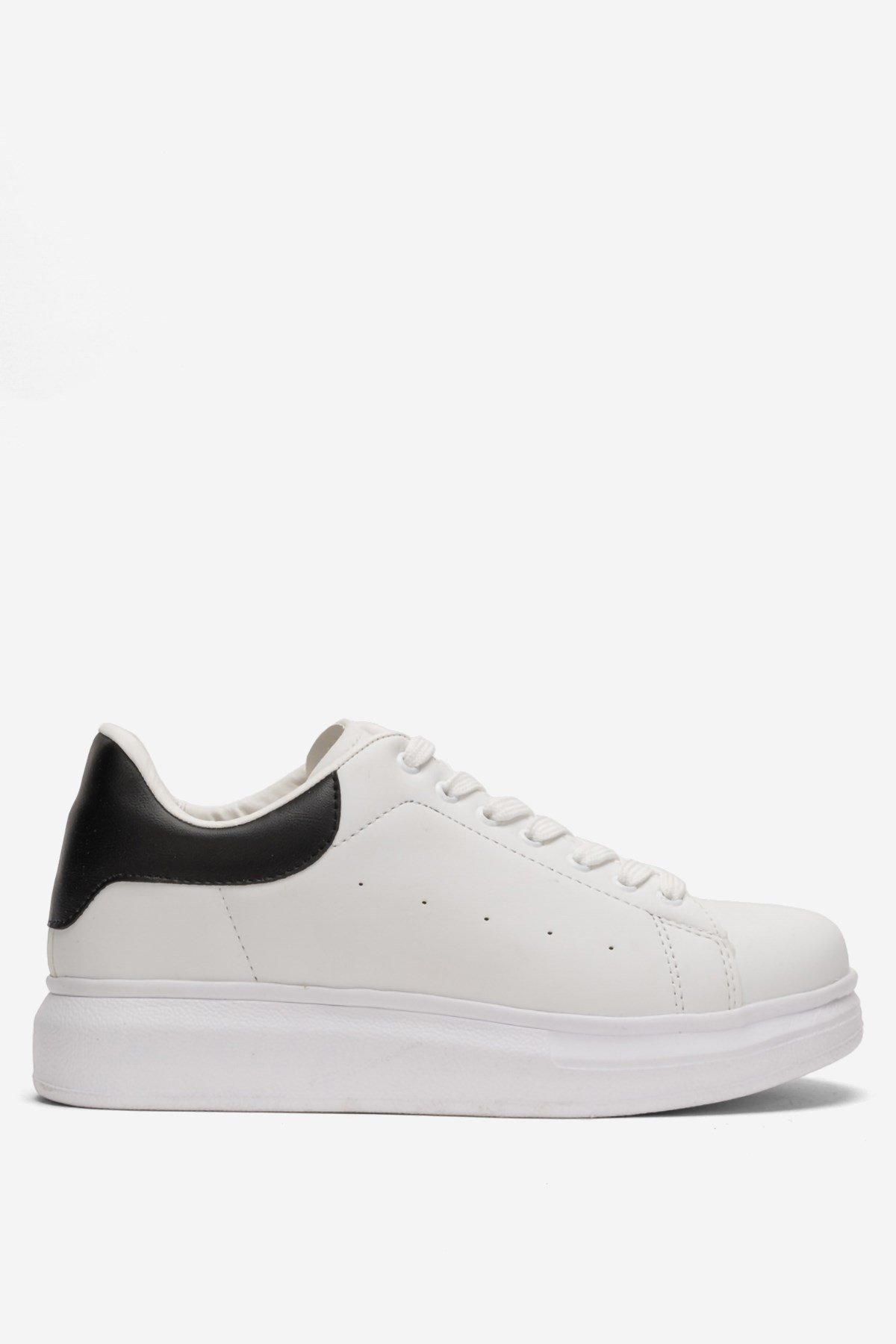Unisex Yüksek Taban Spor Sneaker Ayakkabı BEYAZ SİYAH