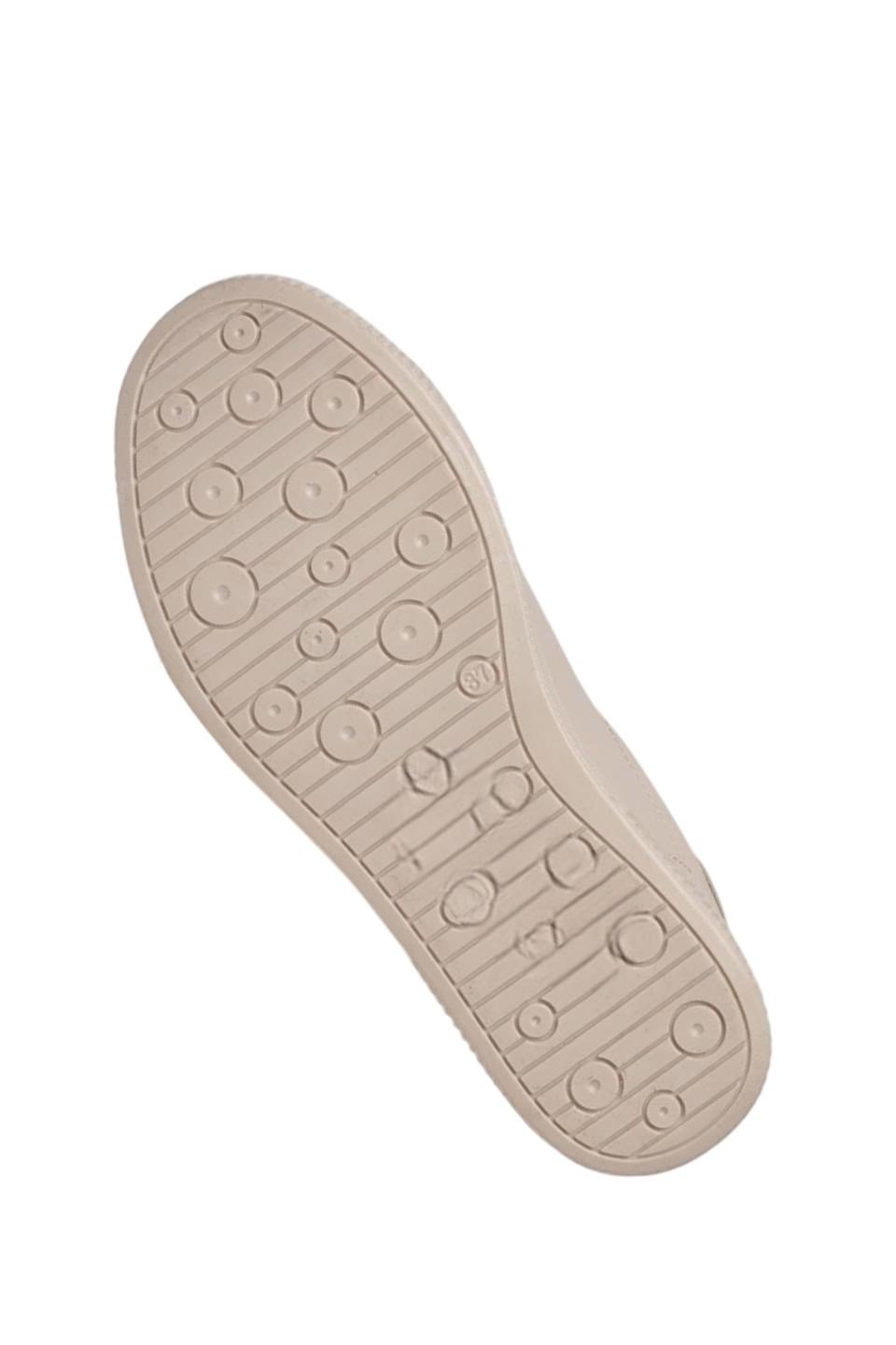 Yıldızlı Spor Kadın Sneaker Ayakkabı BEJ