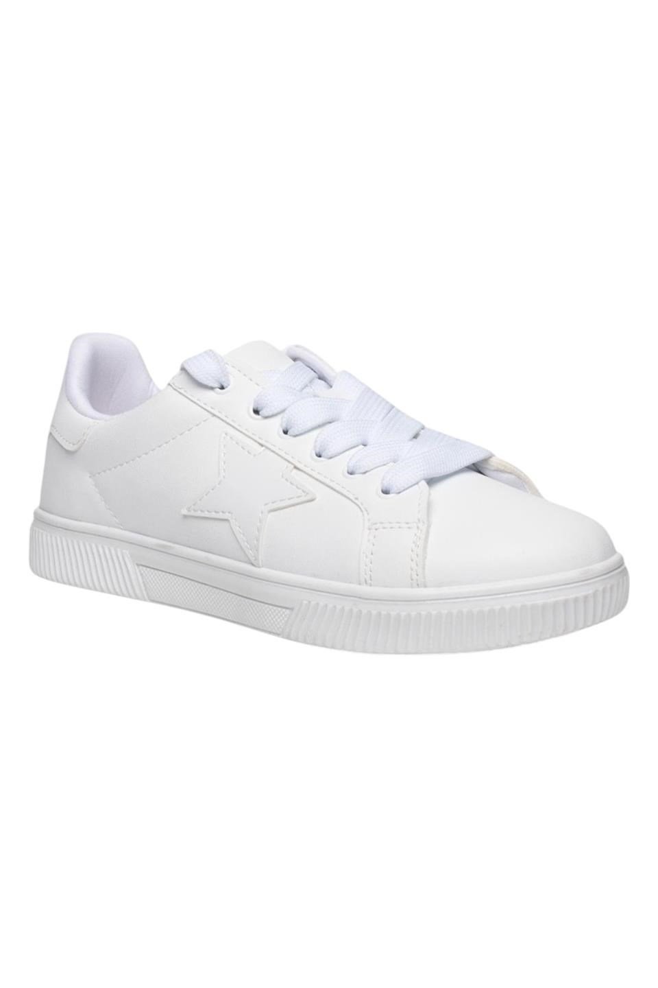 Yıldızlı Spor Kadın Sneaker Ayakkabı BEYAZ