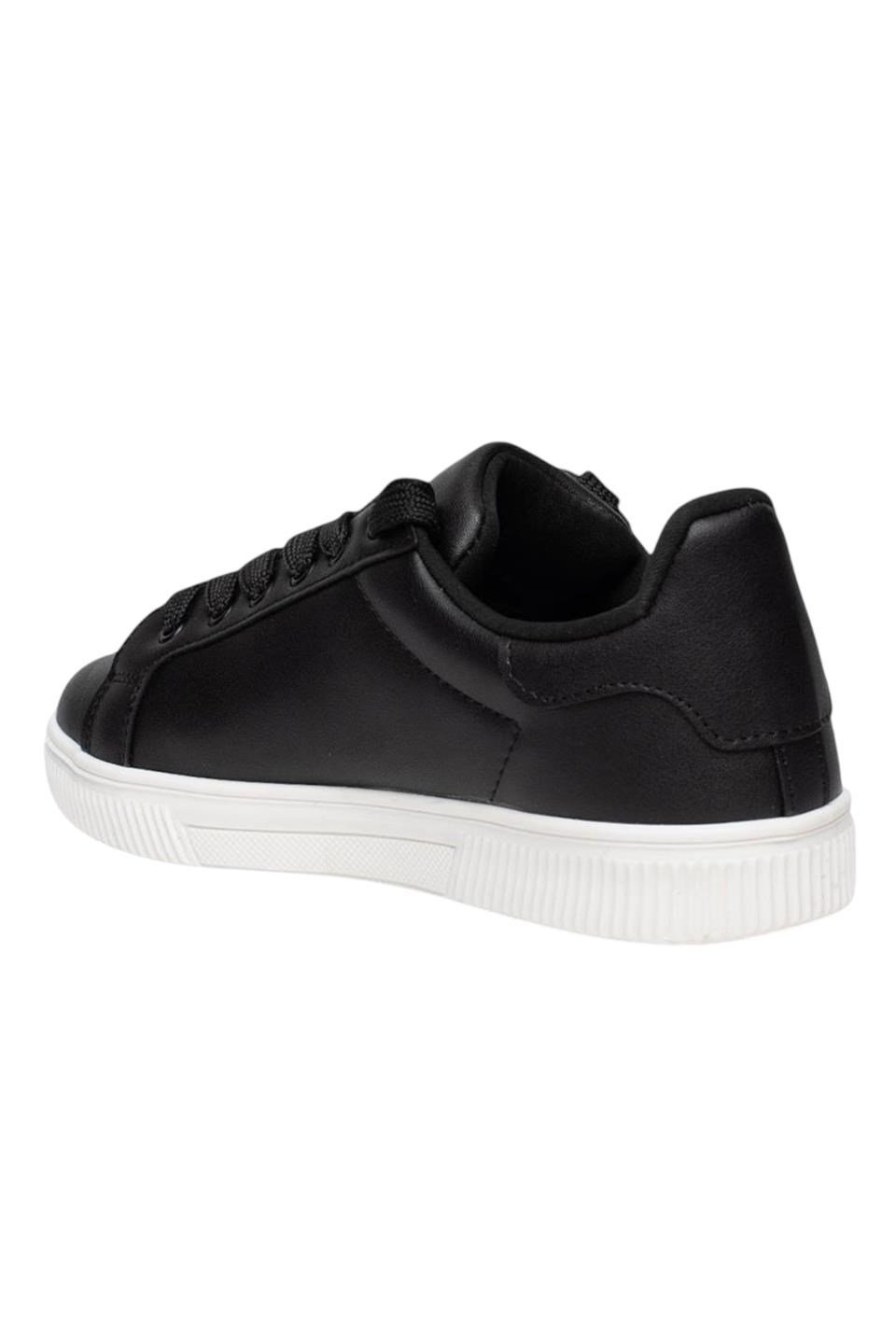 Yıldızlı Spor Kadın Sneaker Ayakkabı SİYAH - BEYAZ