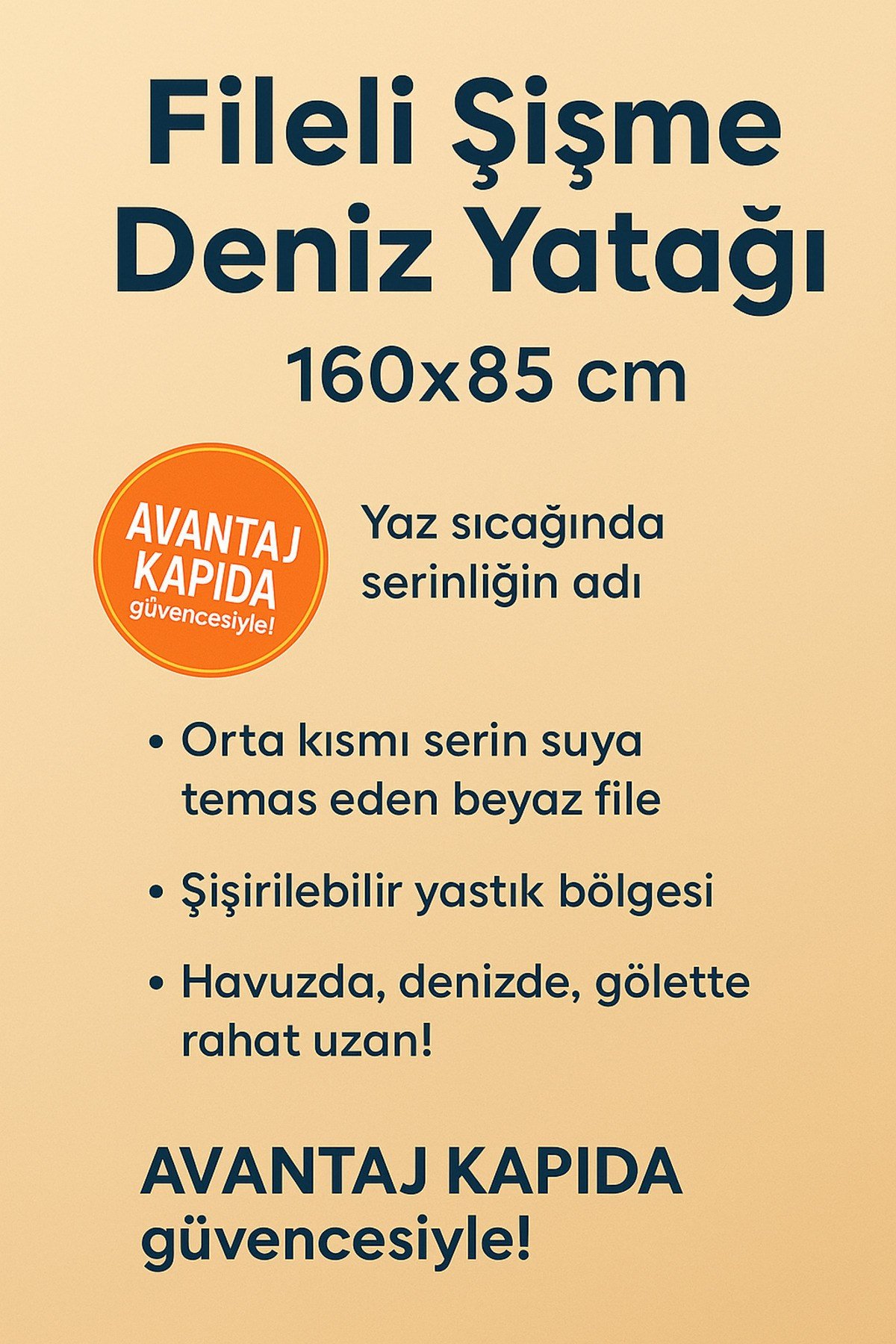 - Fileli Şişme Deniz Yatağı – 160x85 cm | Yetişkin Uyumlu | Kırmızı | Avantaj Kapıda