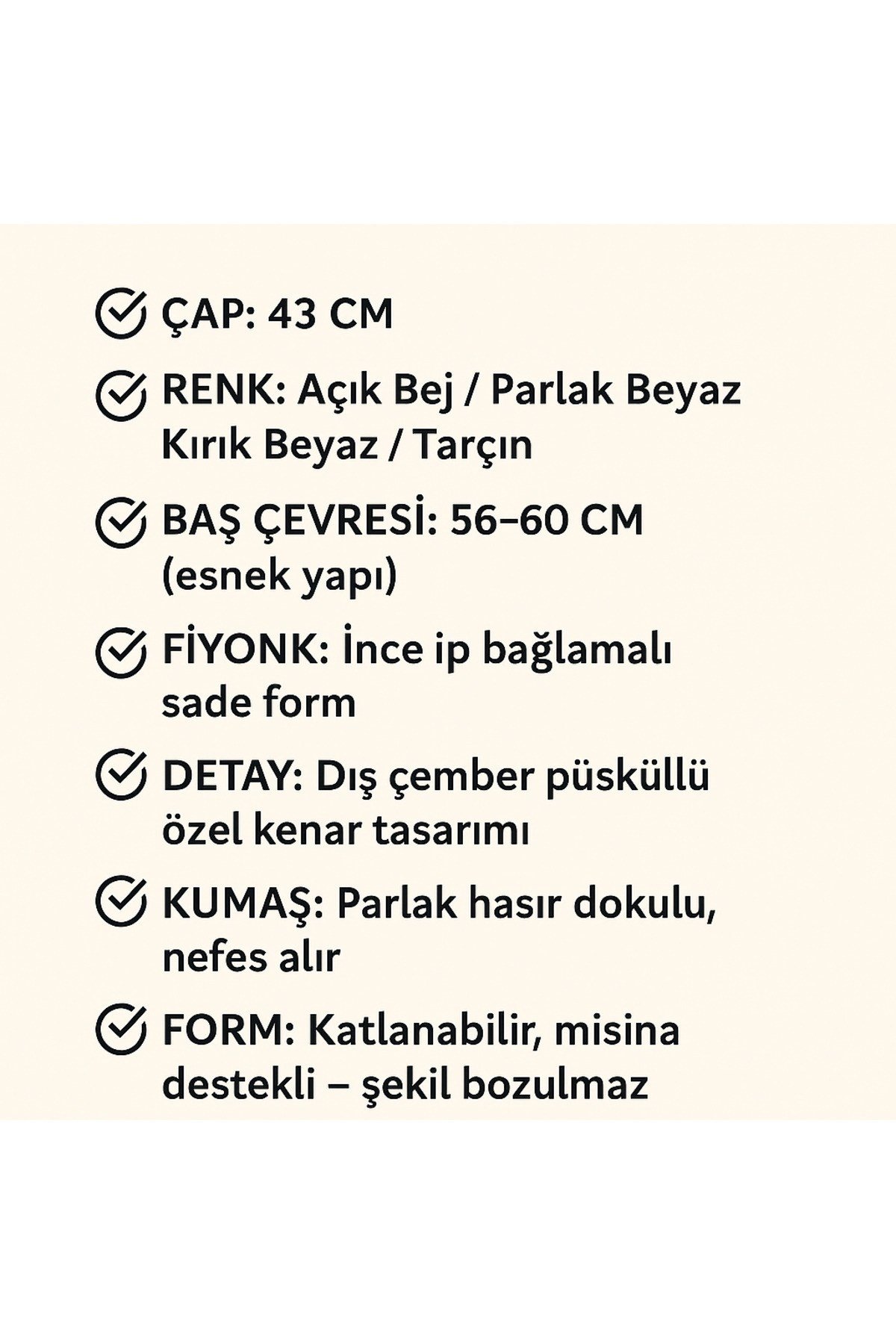 ® Neziro Kadın Hasır Yazlık Şapka – Geniş Kenarlı, Fiyonklu, Özel Tasarım Modeller