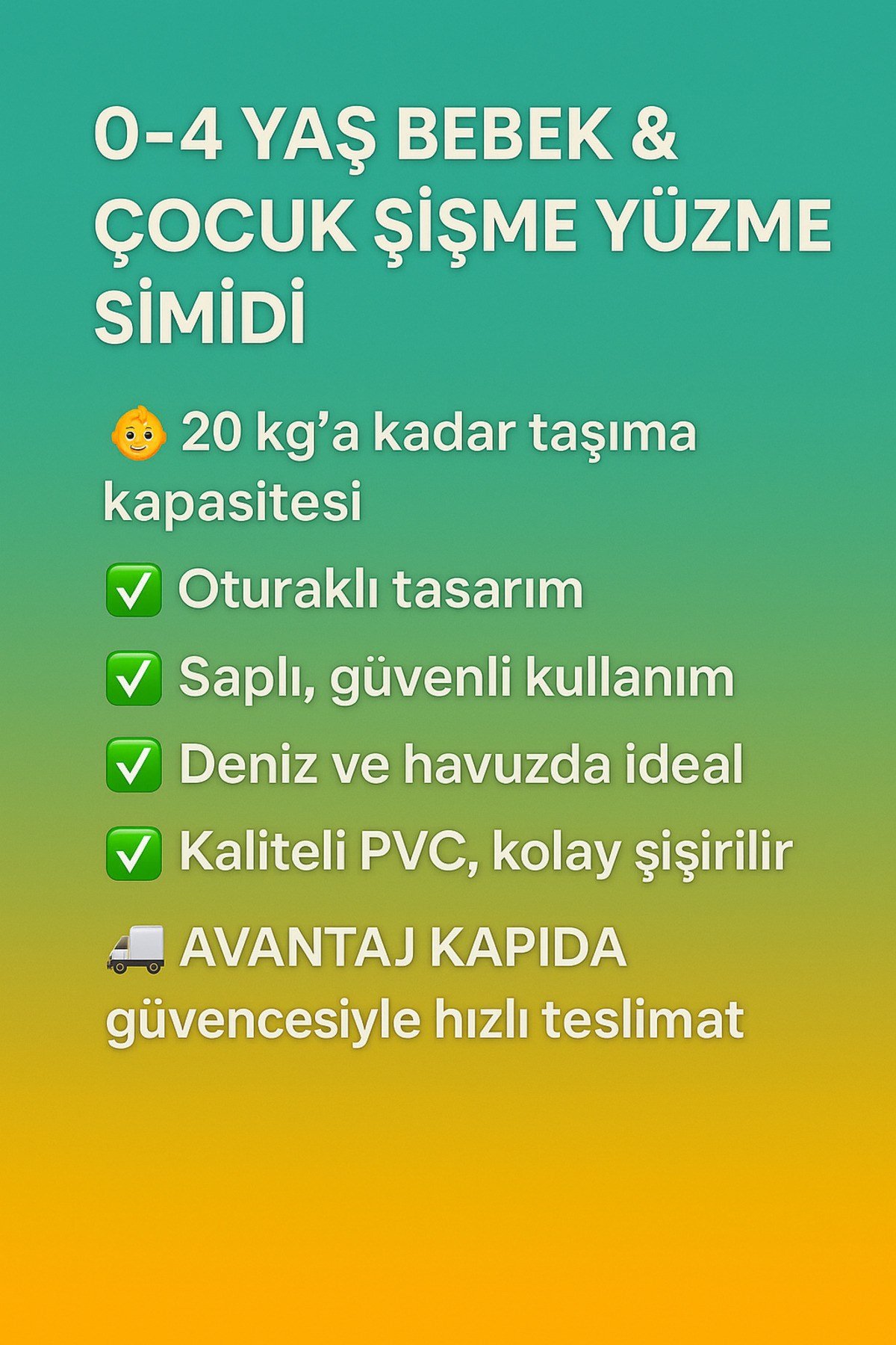 0-4 Yaş Desenli Oturaklı Çocuk Deniz Simidi Şişme Tutma Kulplu 25kg Havuz