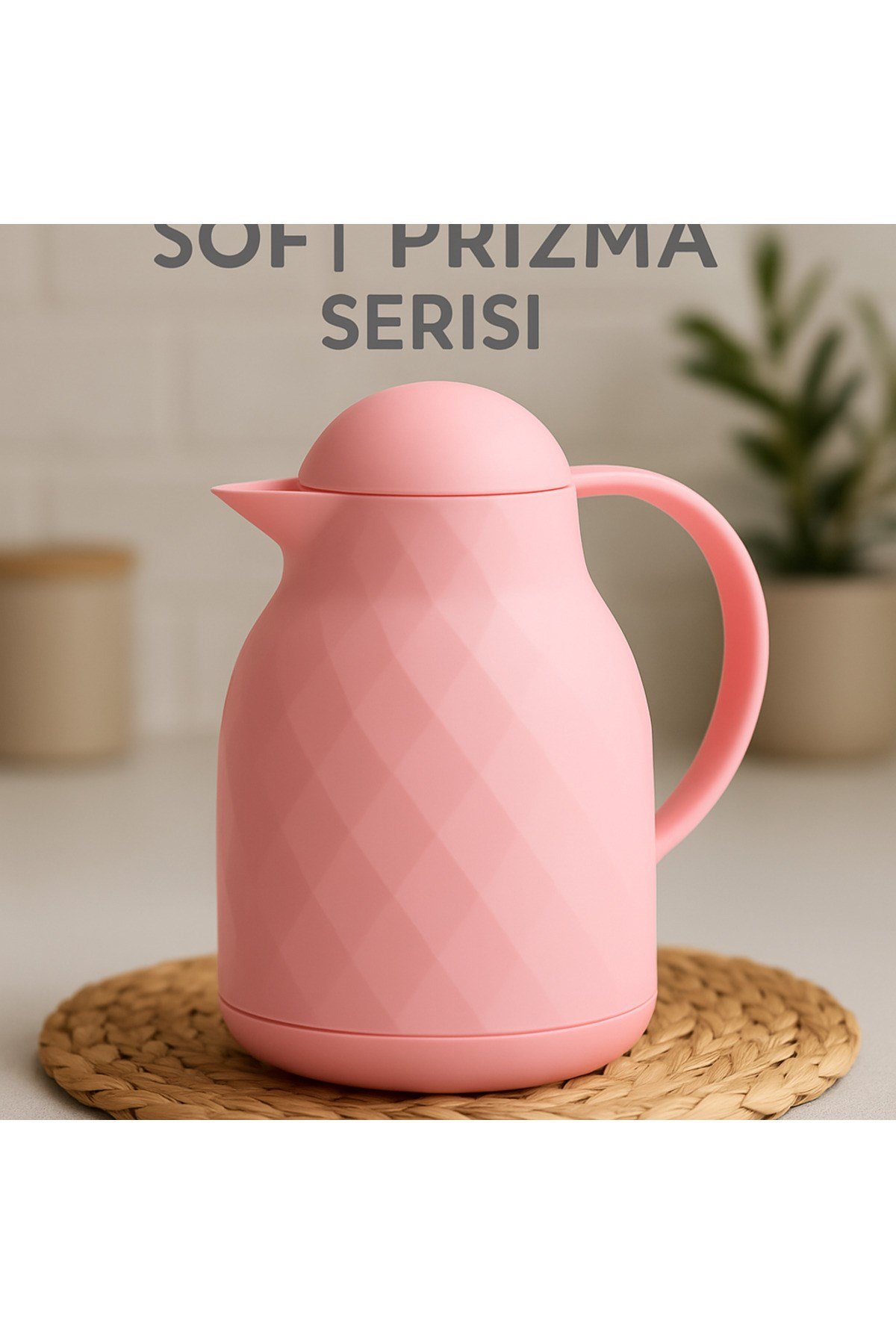 1 LT Şeker Pembe Termos – Cam İçli, Isı Yalıtımlı, 12 Saat Sıcak, 24 Saat Soğuk Su ve Çay Termosu
