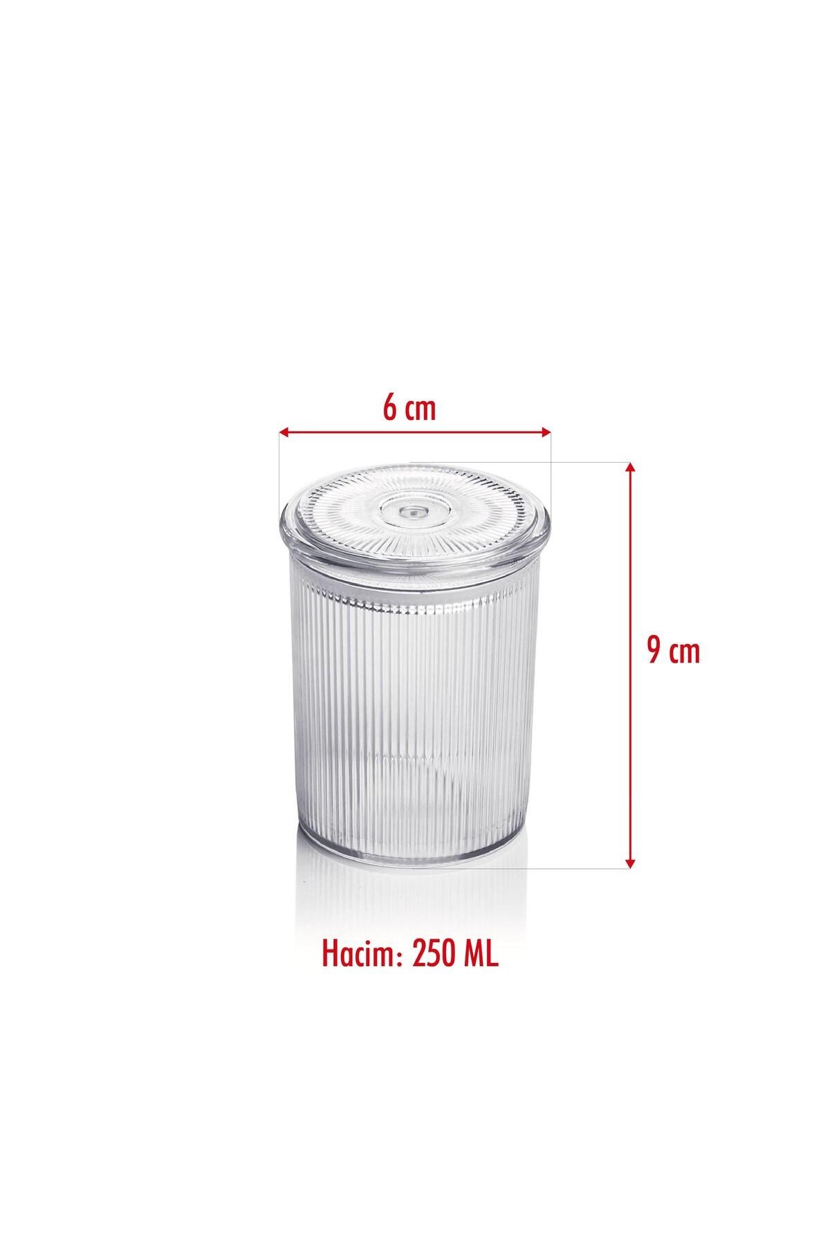 12'li Barok Yuvarlak Baharat Kavanoz Seti & Saklama Kabı & Erzak Kabı (12*250 ML)