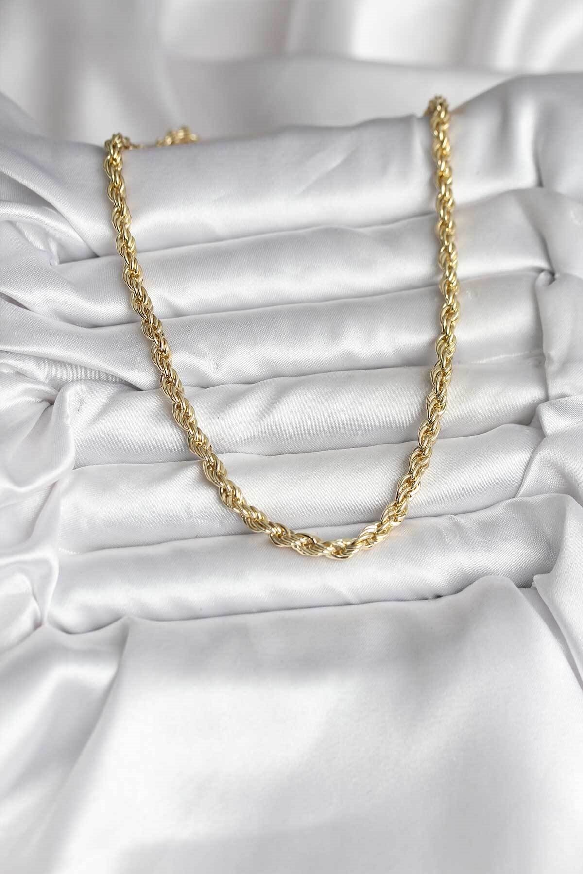 14K Gold Renk Kaplama Burgu Model CM Kadın Kolye