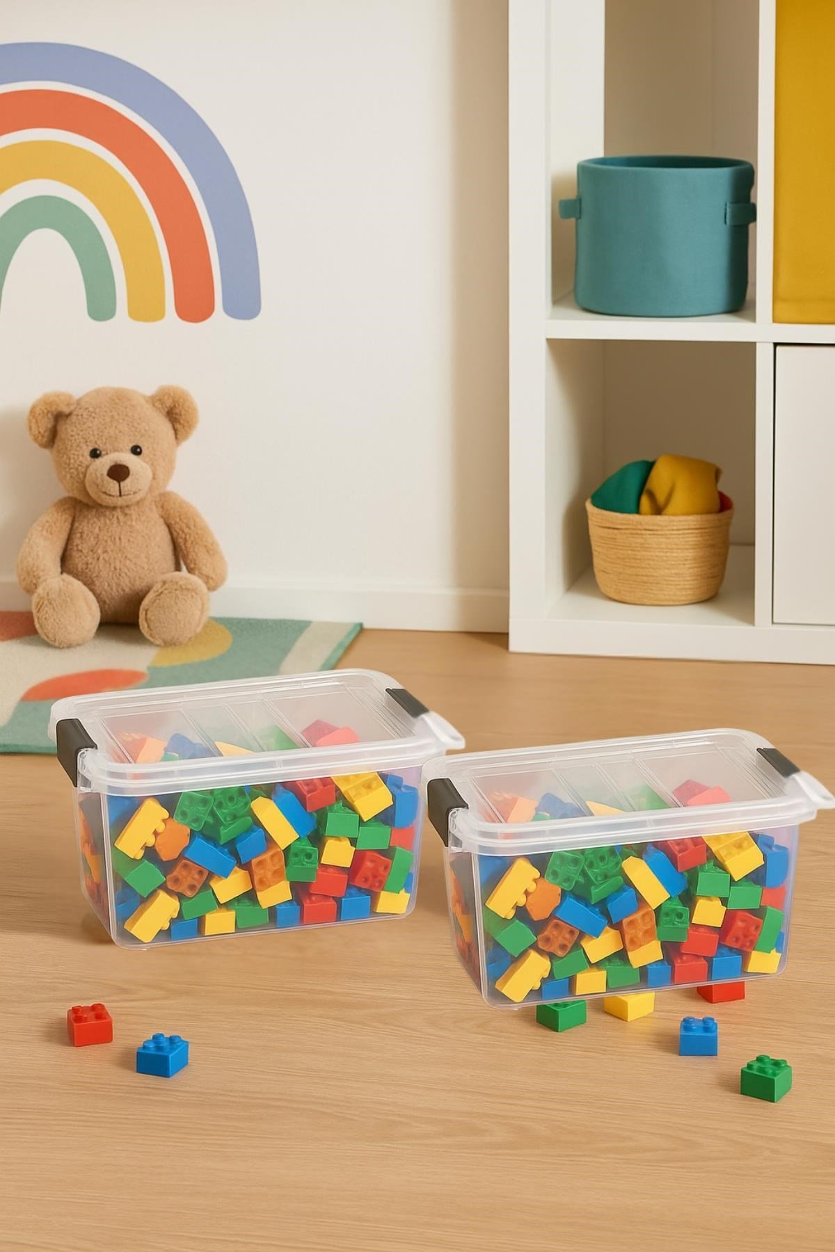 2’li Şeffaf Saklama Kutusu & Düzenleme Kutusu 10,5 Lt