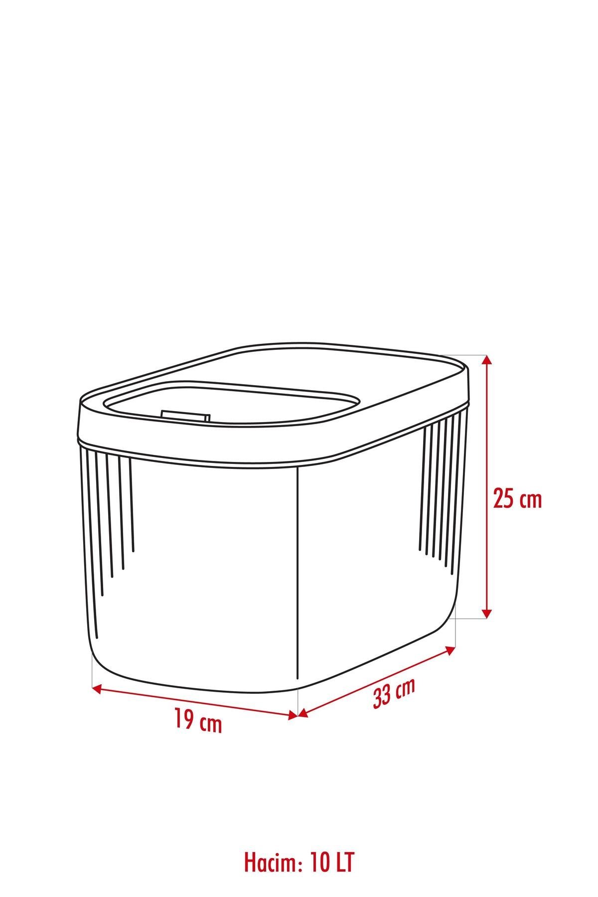 2'Li 10 LT Multibox Kayar Kapaklı Saklama Kabı & Erzak Kabı & Toz Ve Tablet Deterjan Kutusu ( ETİKE