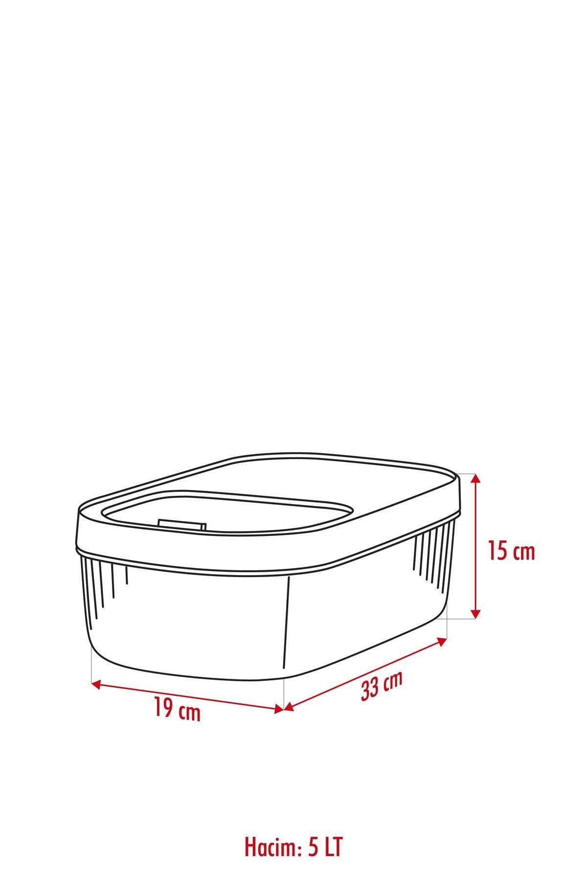 2'Li 5 LT Multibox Kayar Kapaklı Saklama Kabı & Erzak Kabı & Toz Ve Tablet Deterjan Kutusu ( ETİKET